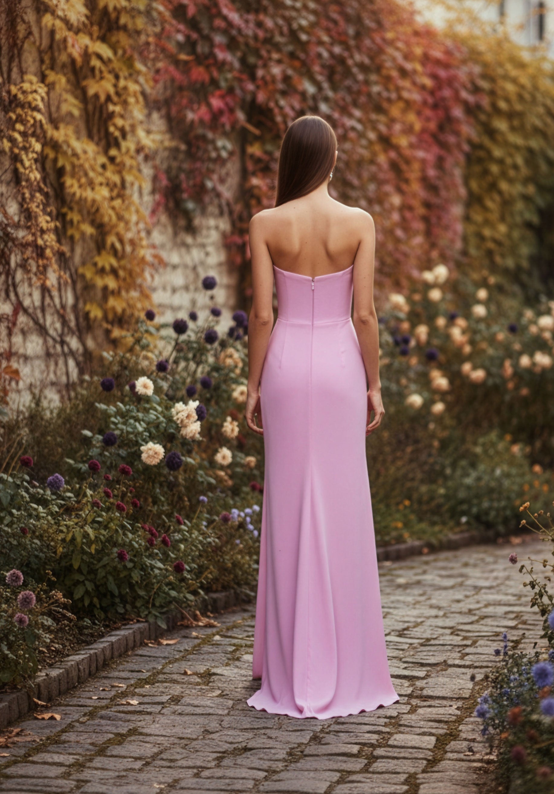 morilee-strapless-brautjungfernkleid-aus-chiffon-mit-schlitz image 3