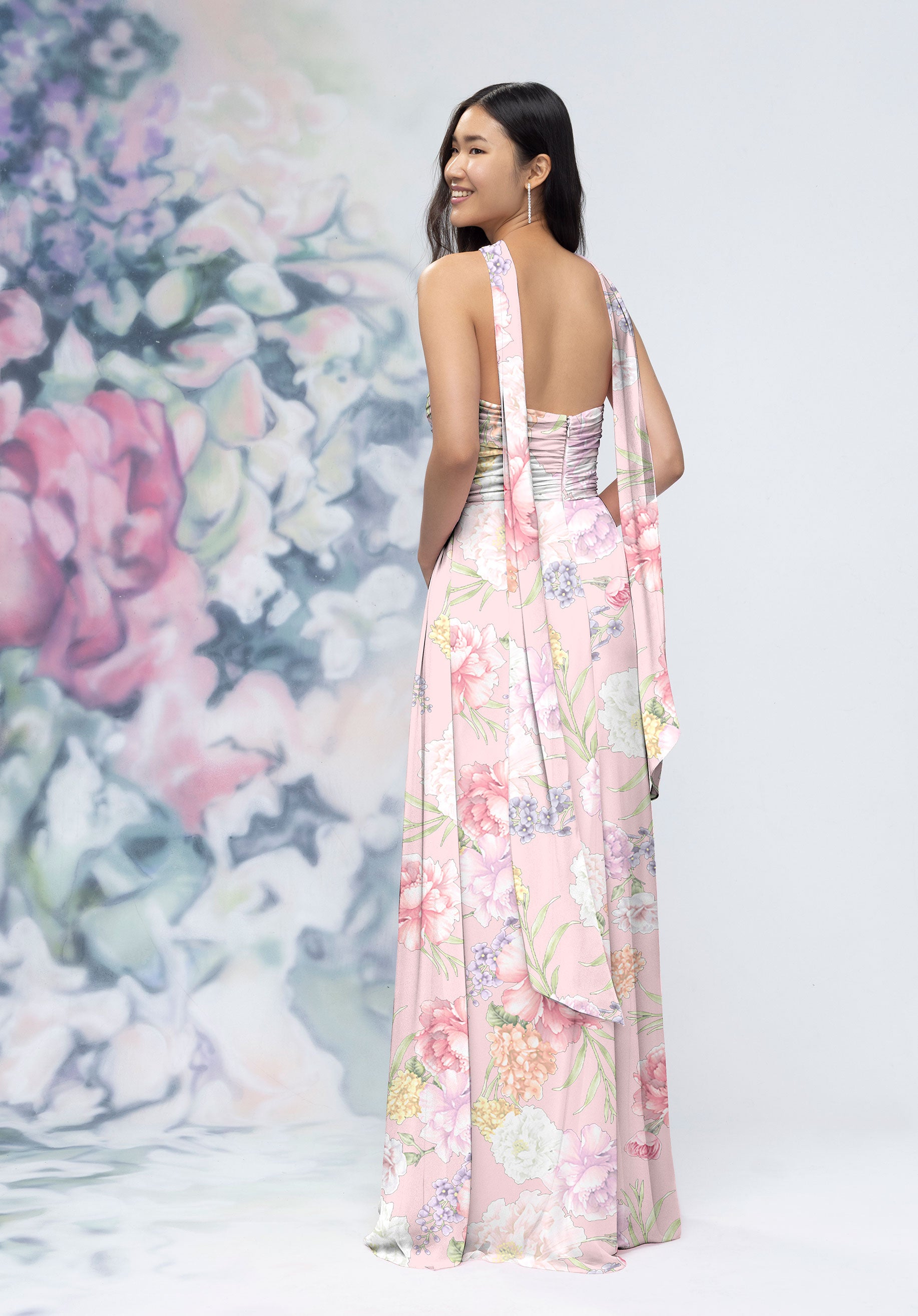 morilee-brautjungfernkleid-chiffon-sweetheart-mit-rosette-und-schal image 2