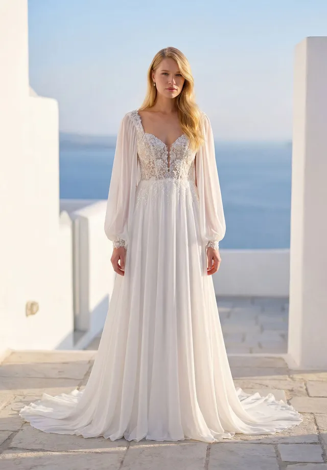 morilee-th-line-chiffon-a-linien-brautkleid image 1