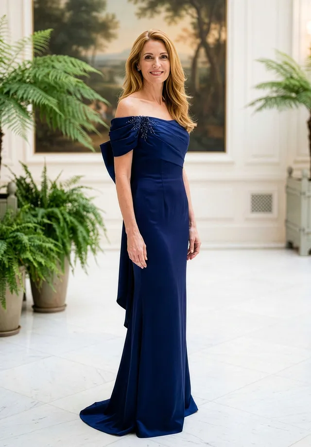 morilee-satin-abendkleid-off-shoulder-sheath-mit-schleifenr-cken image 1