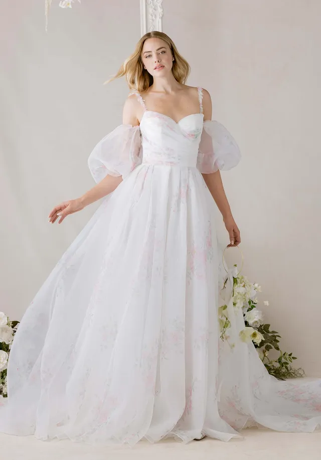 morilee-jet-brautkleid-a-linie-ballkleid-3d-blumen-organza image 1