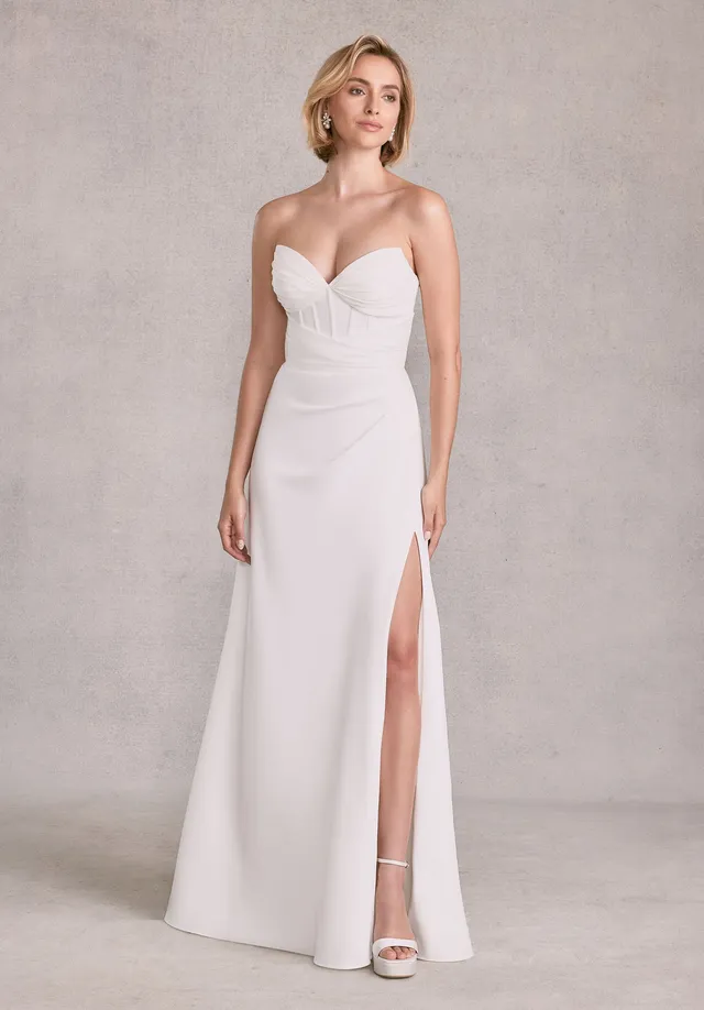 morilee-siobhon-brautkleid-satin-modern-a-linie-mit-schlitz image 1