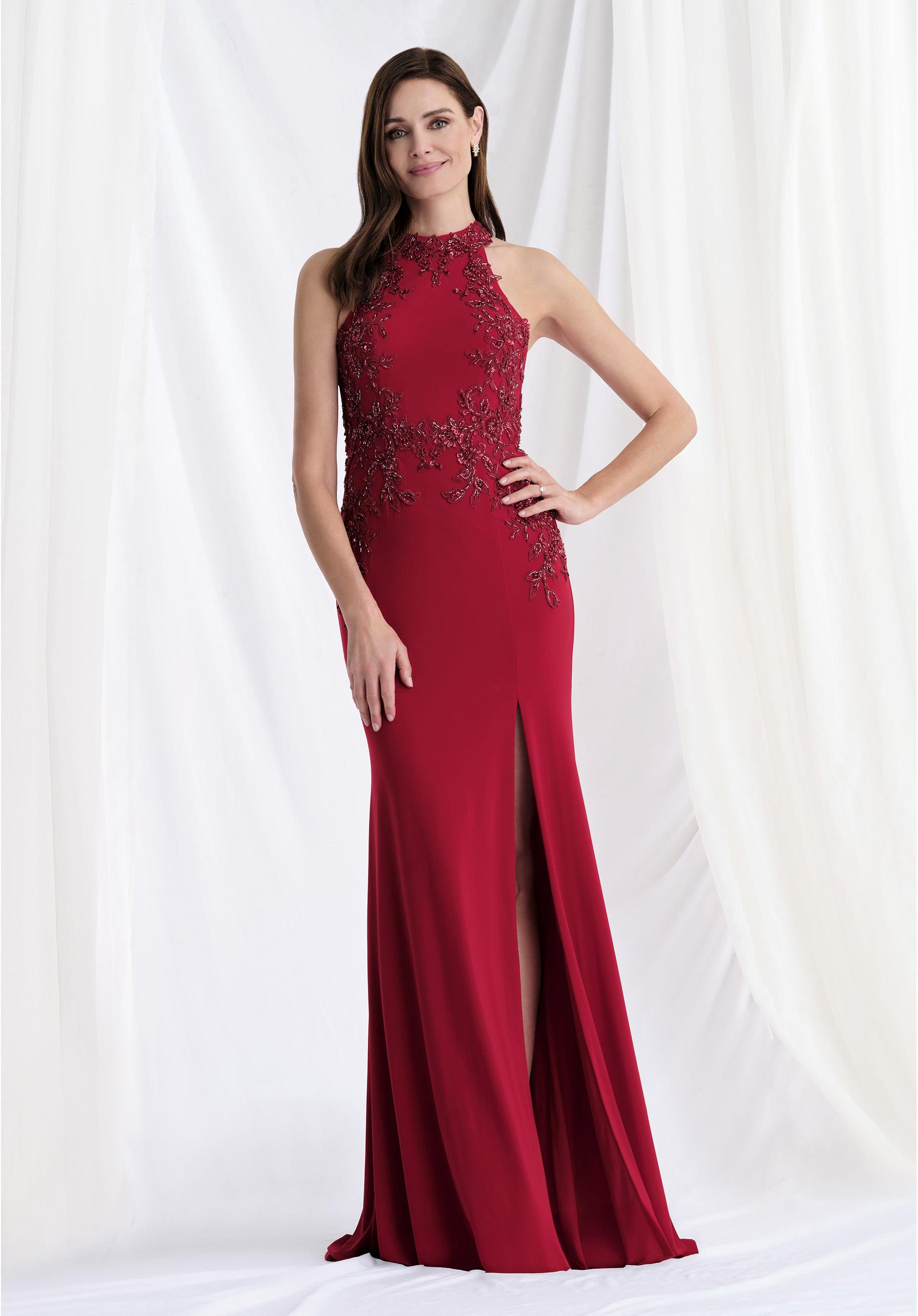 morilee-abendkleid-fit-and-flare-neckholder-jersey-mit-illusionsr-cken image 2