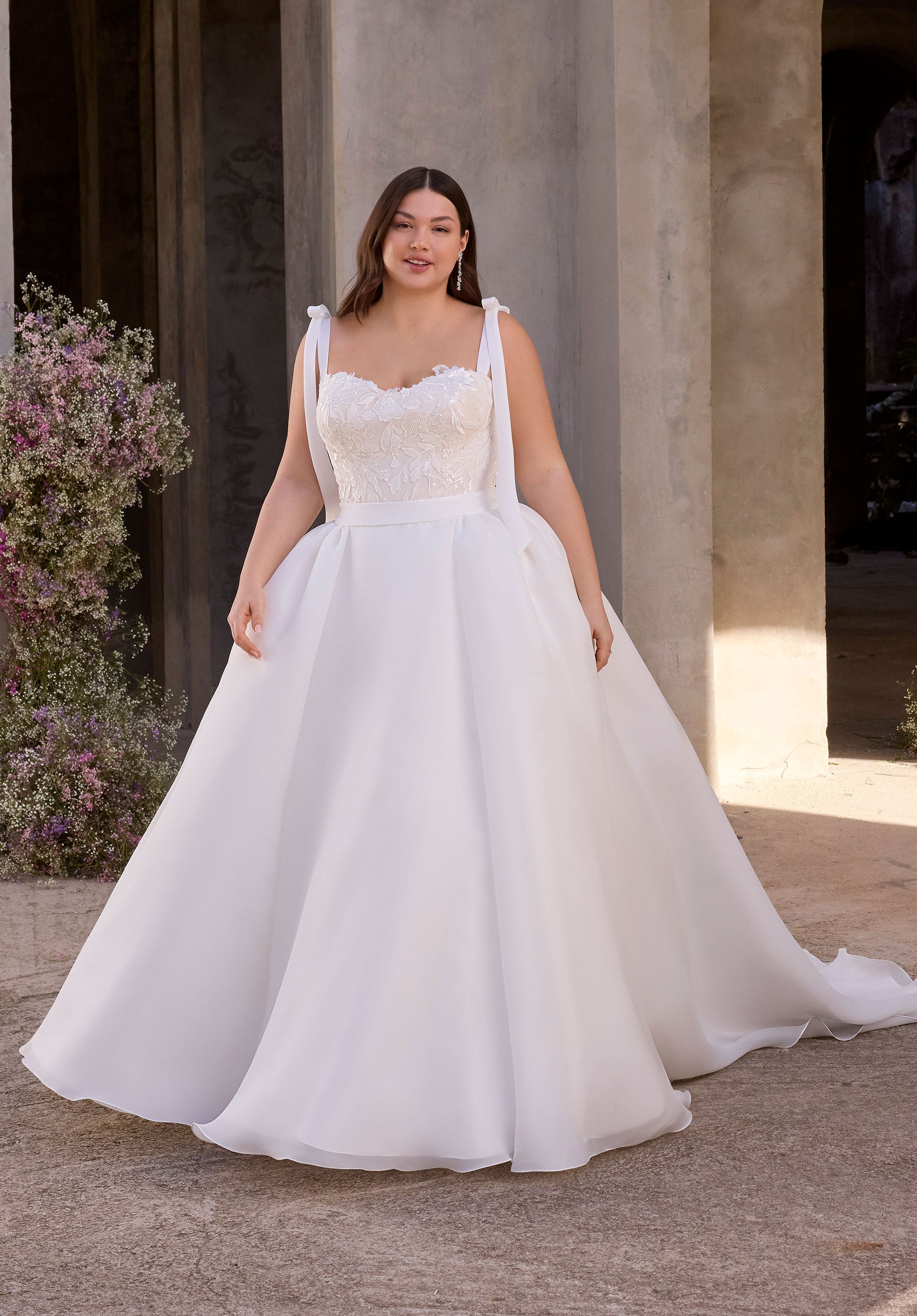 morilee-organza-berrock-mit-taschen image 1