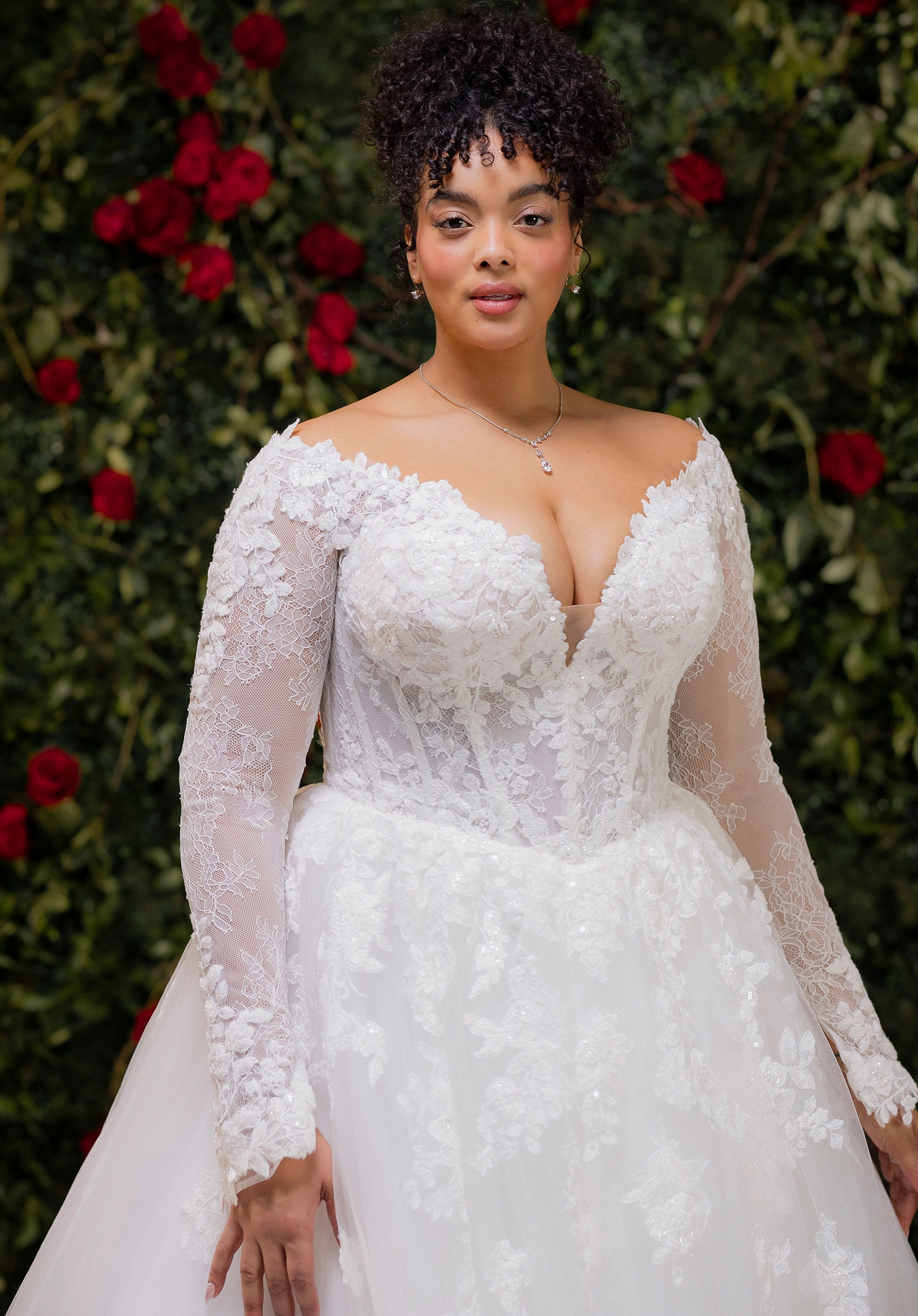 morilee-torrance-brautkleid-ballkleid-champagner-spitze-langarm image 2