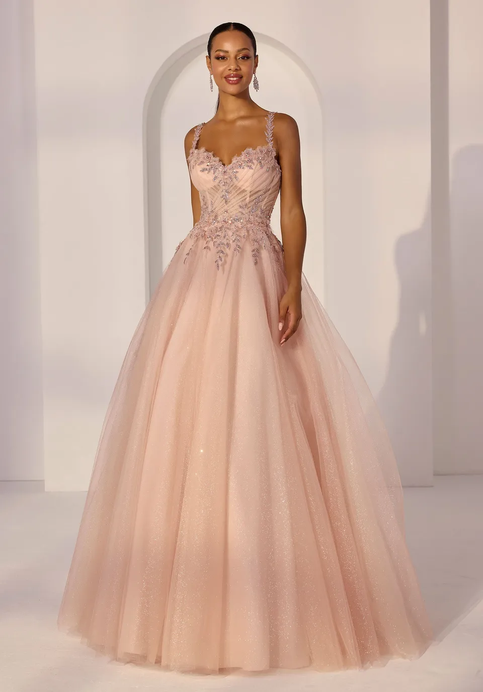 morilee-party-ballkleid-mit-glitzer-t-ll-und-schn-r-korsett image 1