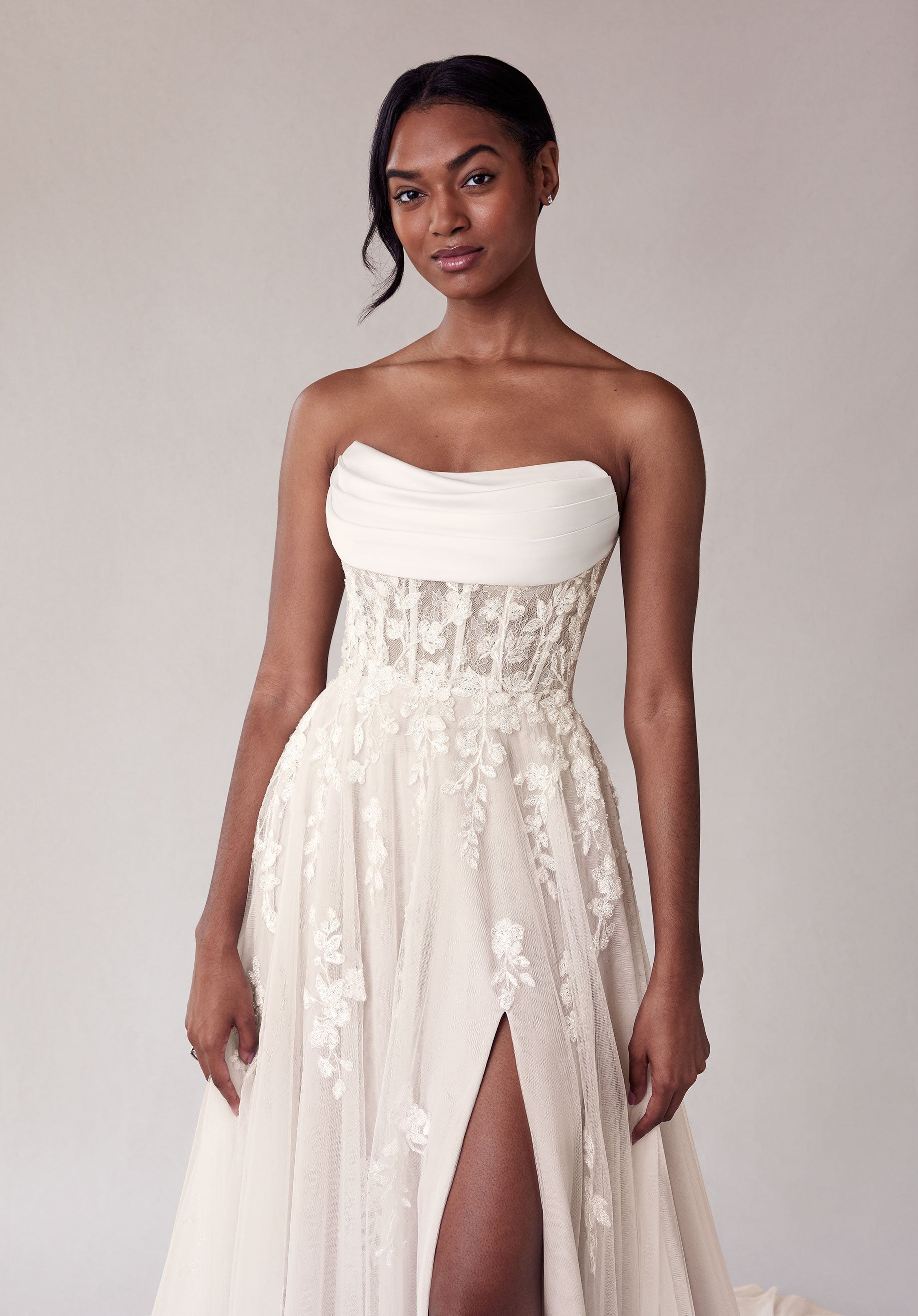 morilee-summer-a-linie-brautkleid-aus-satin-und-t-ll-mit-schlitz image 2