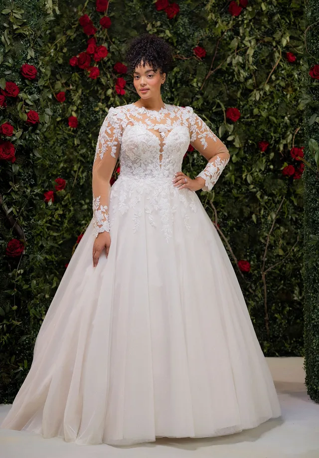 morilee-thorne-brautkleid-a-linie-glitzer-t-ll-langarm image 1