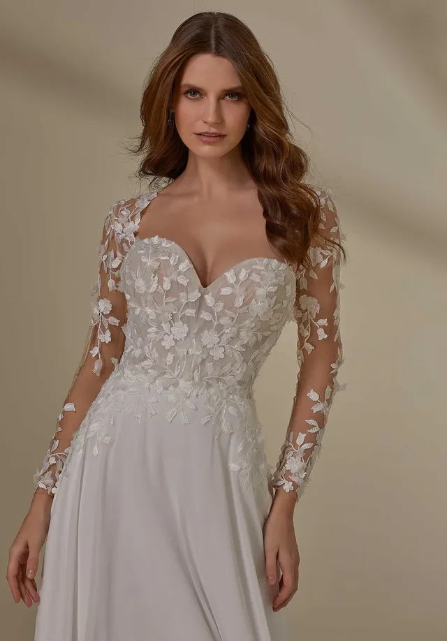 morilee-three-dimensional-embroidered-langarm-braut-rmel image 1