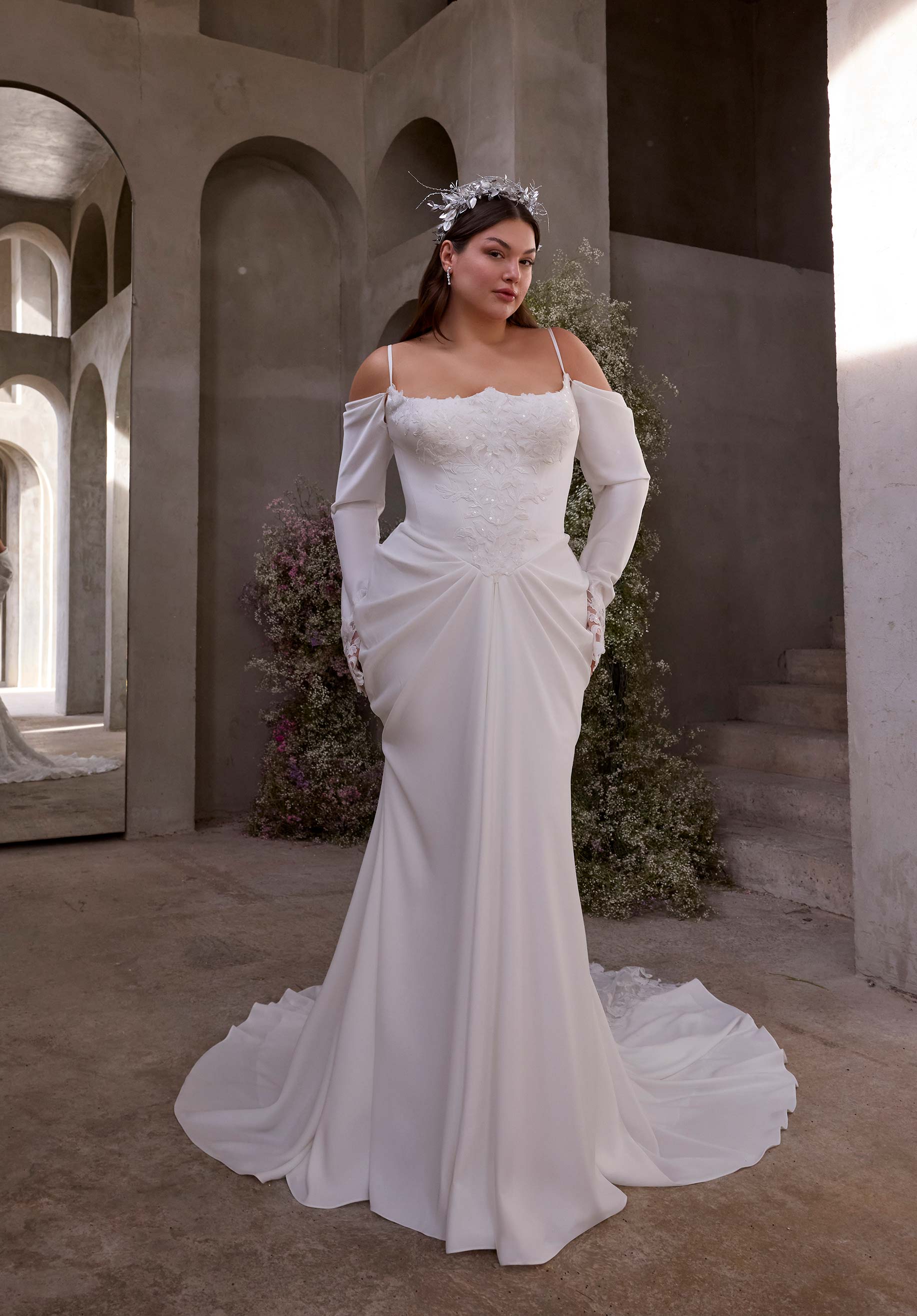 morilee-valeria-fit-and-flare-brautkleid-mit-rmeln image 5