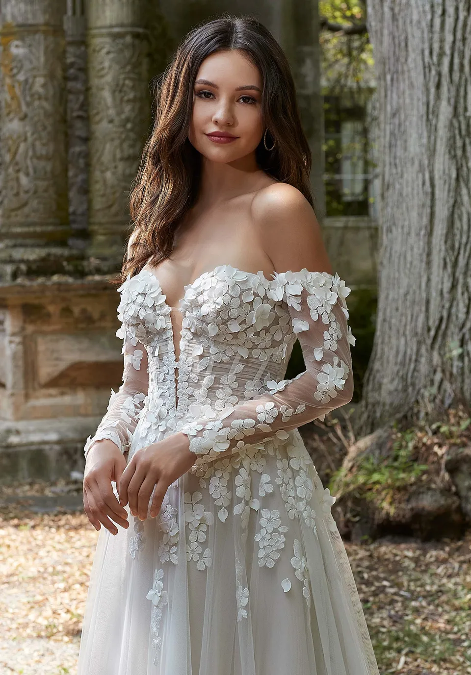 morilee-floral-lace-rmel-abnehmbare-netz-braut-rmel-mit-spitzen-applikation image 1