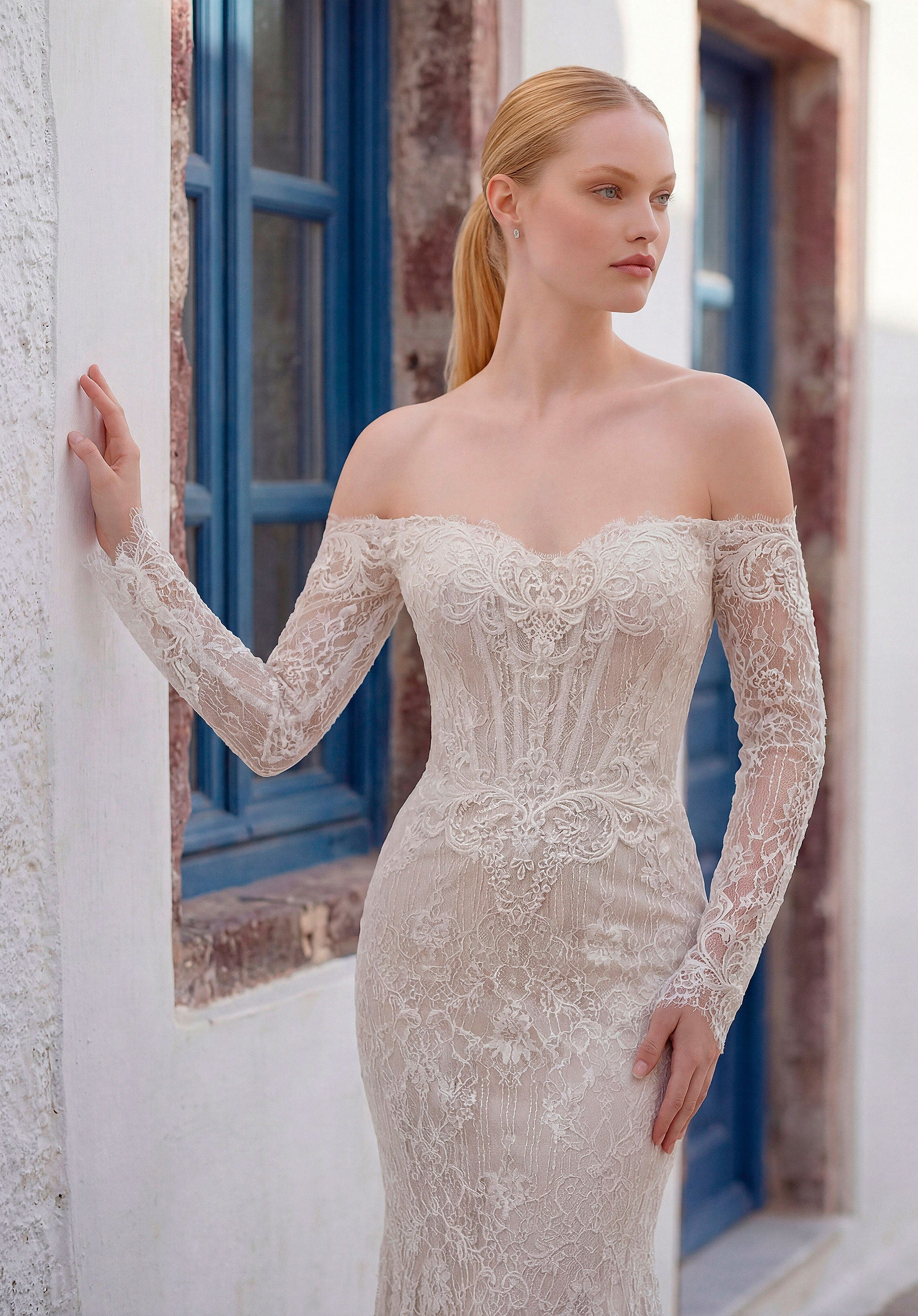morilee-tania-brautkleid-fit-and-flare-mit-off-shoulder-langarm image 2
