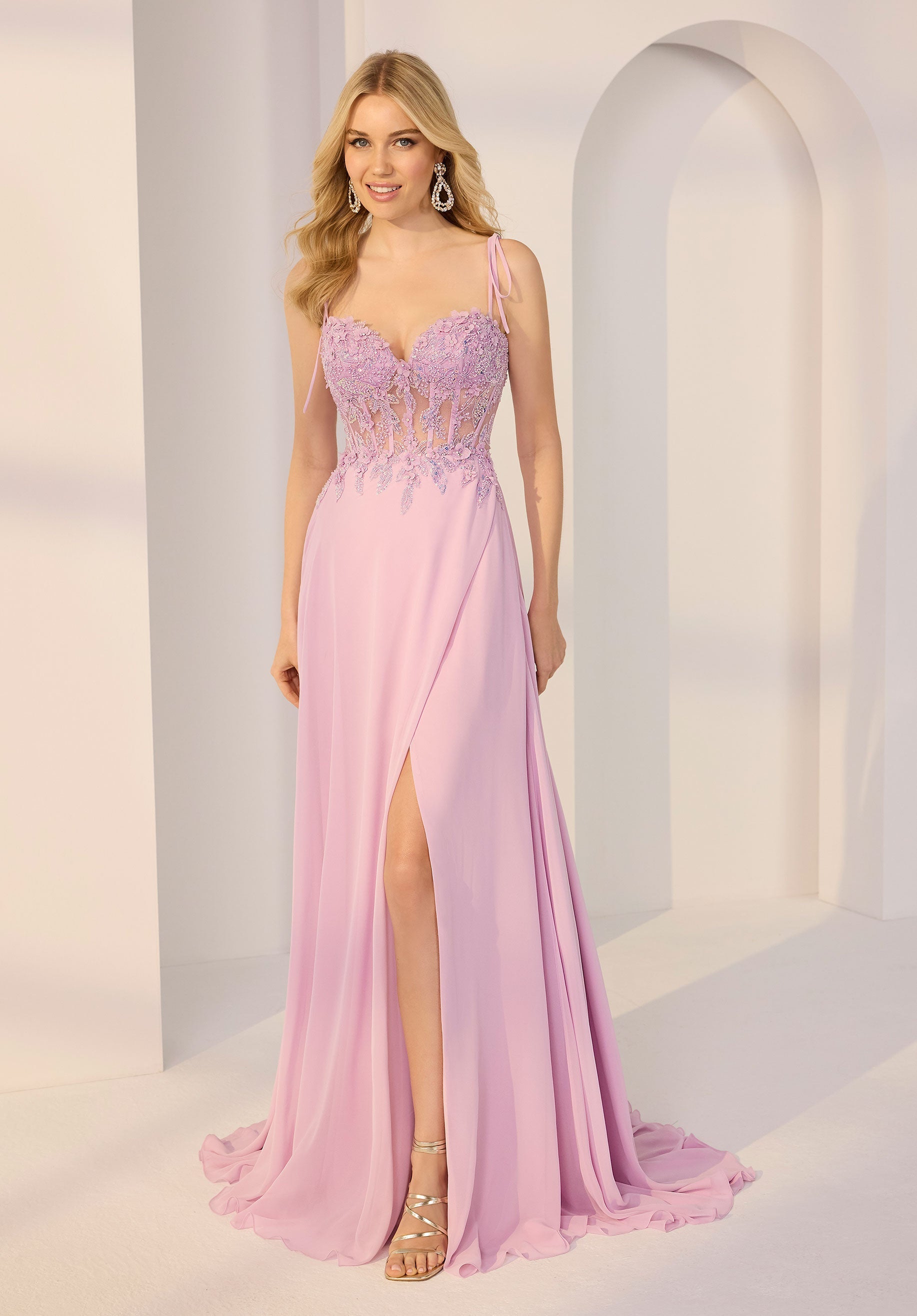 morilee-party-a-linien-kleid-spitze-chiffon image 1