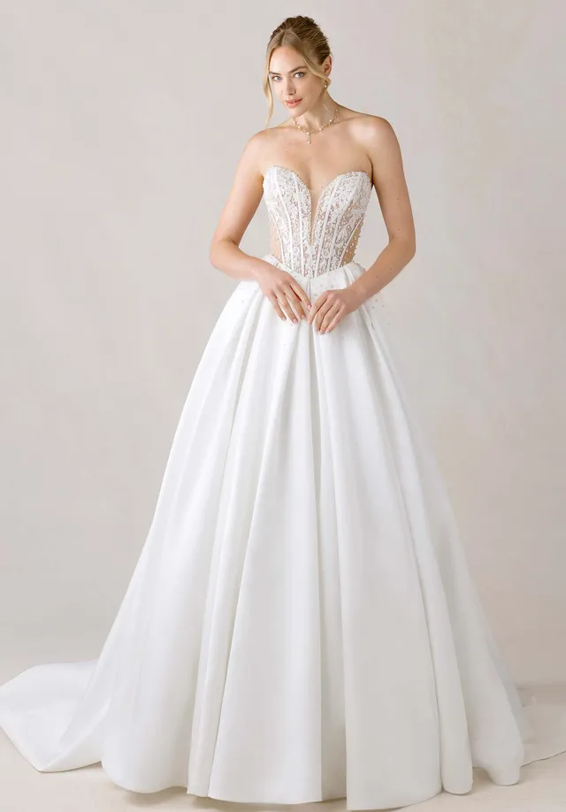 morilee-elowen-satin-ballkleid-hochzeitskleid image 1