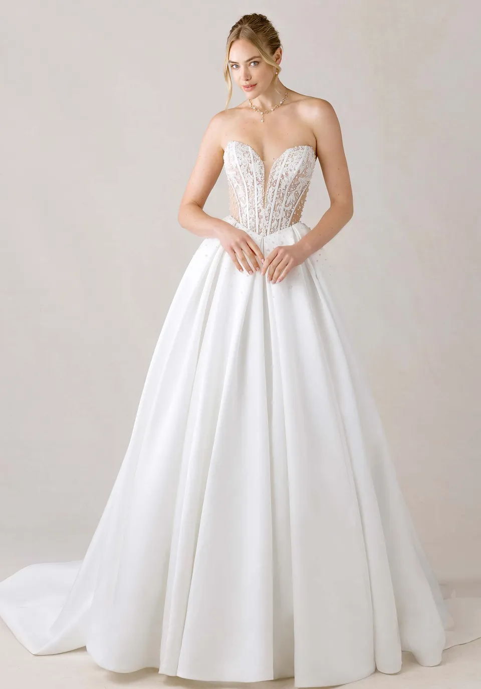 morilee-elowen-satin-ballkleid-hochzeitskleid image 1