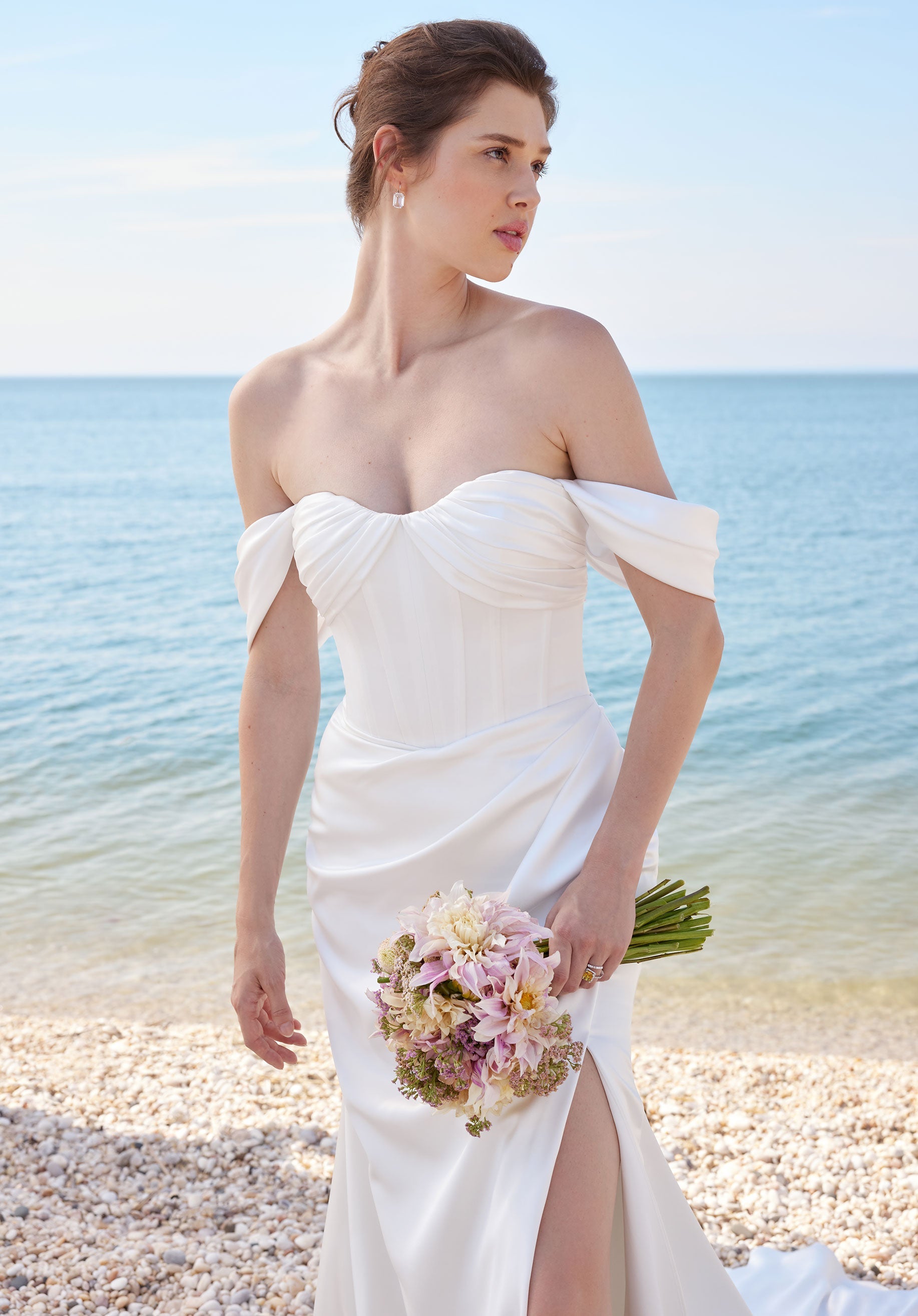 morilee-sherie-stretch-satin-brautkleid-mit-schlitz-und-abnehm-rmeln image 4