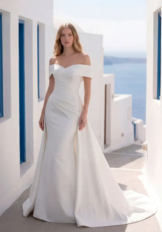 morilee-tayn-brautkleid-fit-and-flare-aus-mikado-mit-schleppe image 1