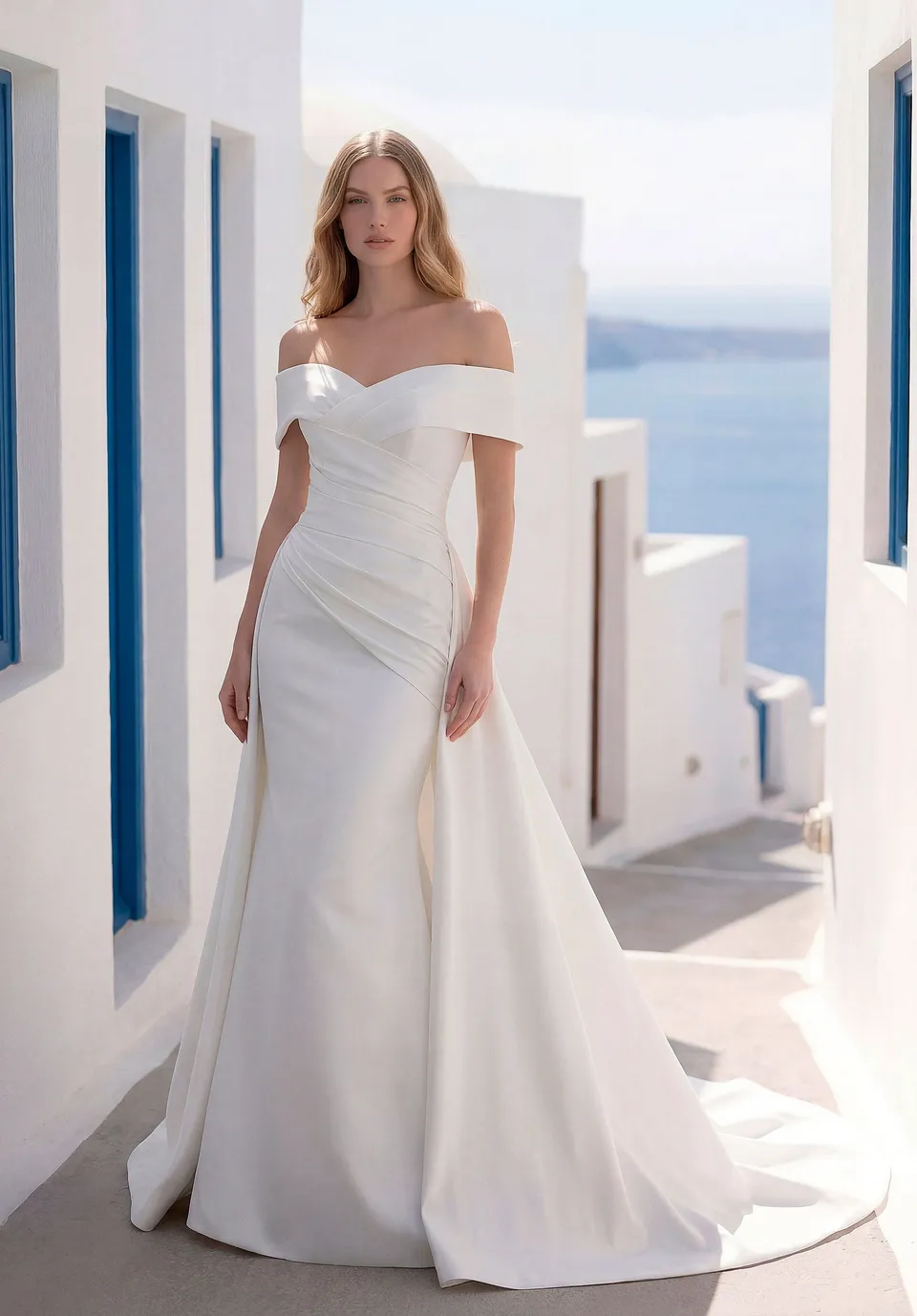 morilee-tayn-brautkleid-fit-and-flare-aus-mikado-mit-schleppe image 1