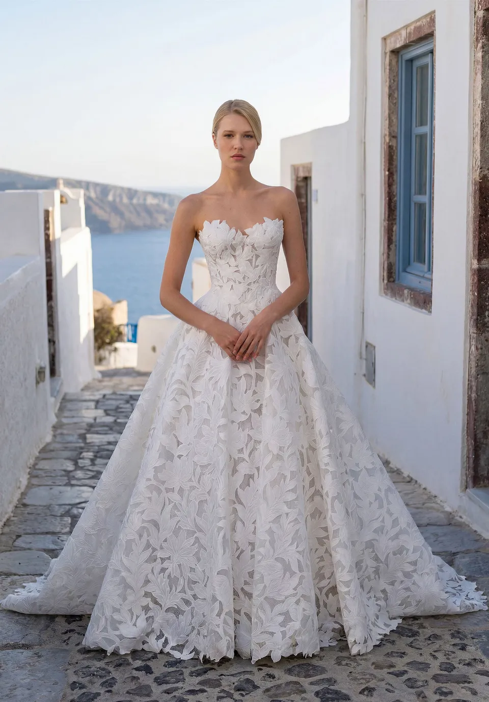 morilee-tovara-brautkleid-a-linie-satin-mit-laser-cut image 1
