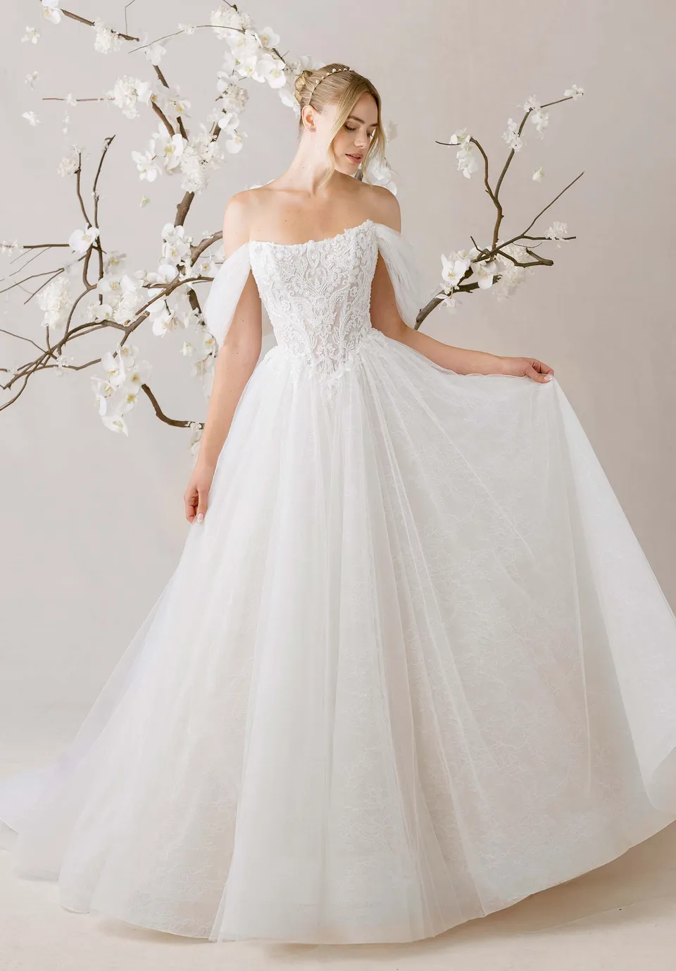 morilee-no-mi-brautkleid-ballkleid-mit-abnehmbaren-t-ll-rmeln image 1