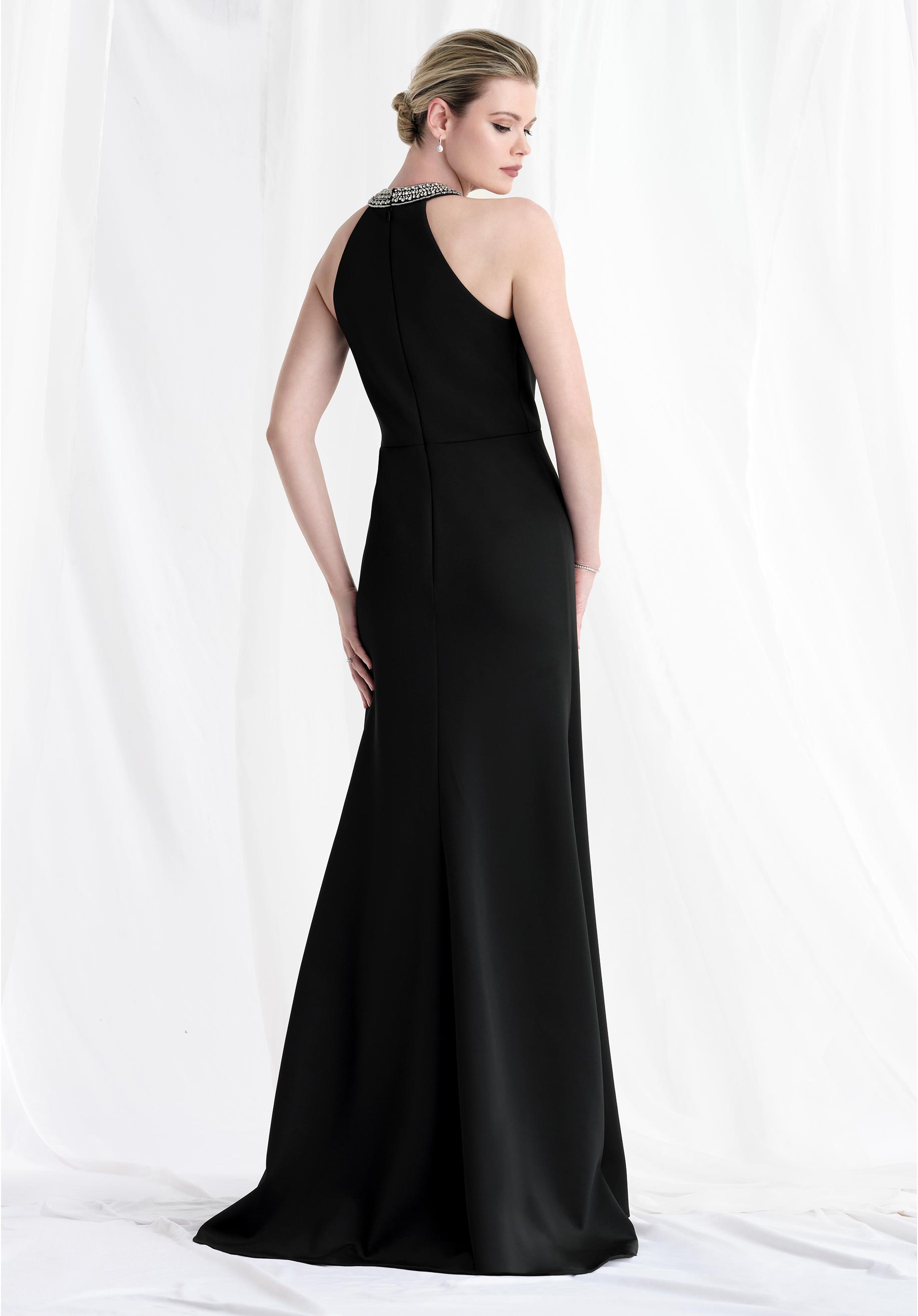 morilee-beaded-collar-halter-neck-fit-and-flare-abendkleid image 7