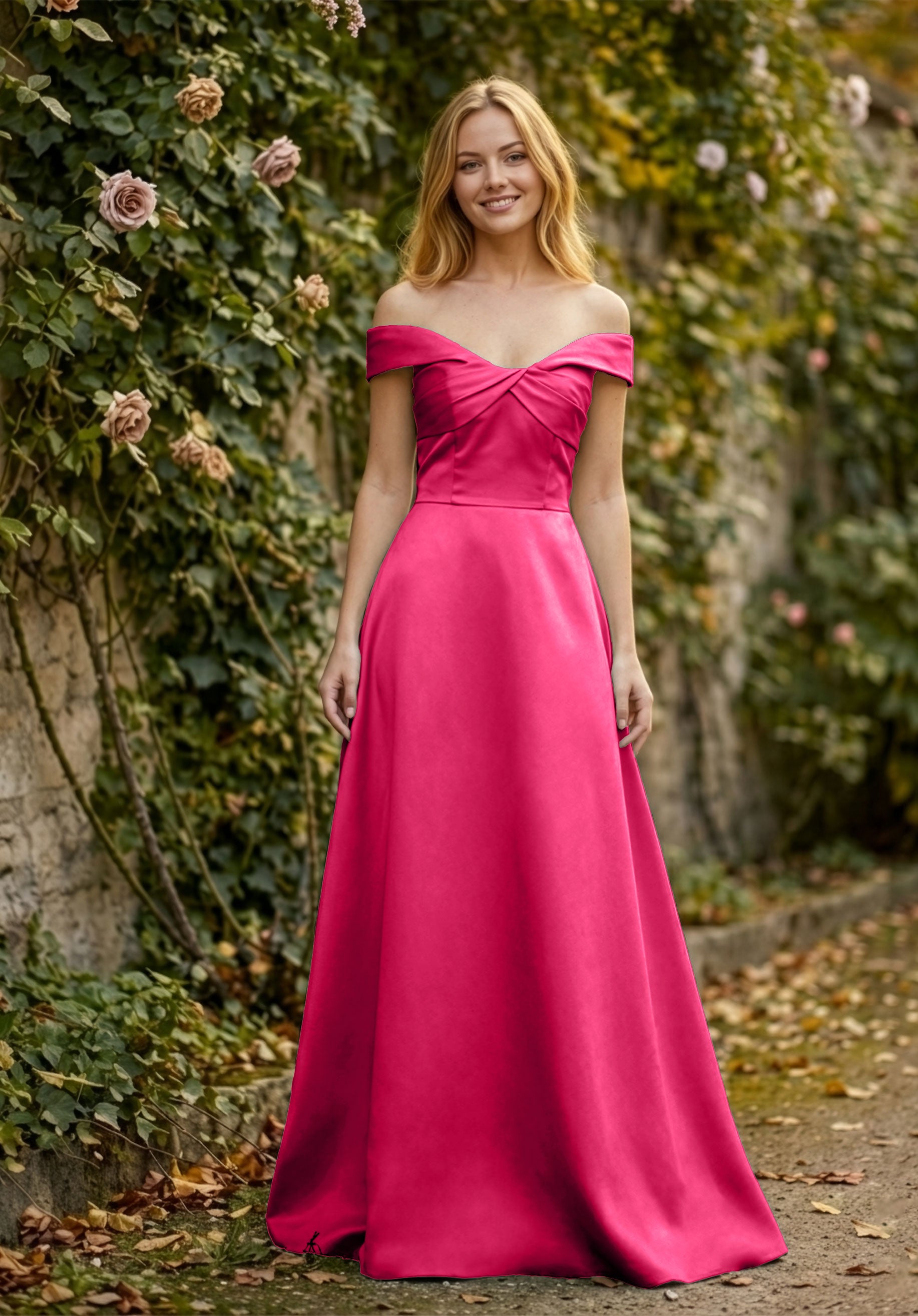 morilee-twist-neck-off-the-shoulder-satin-brautjungfernkleid-salbei image 5