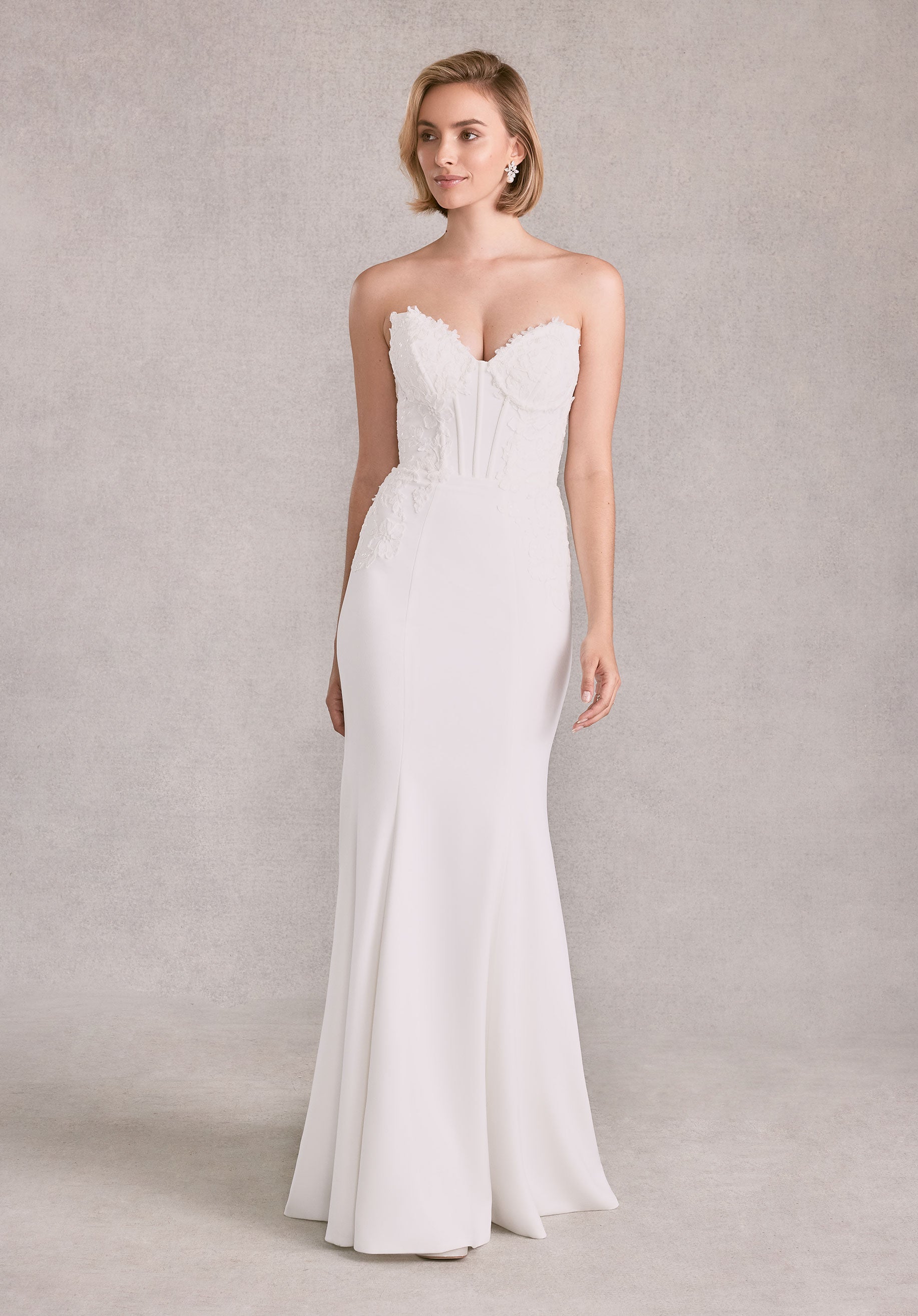 morilee-syrann-brautkleid-crepe-fit-flare-korsett-wildflower image 1