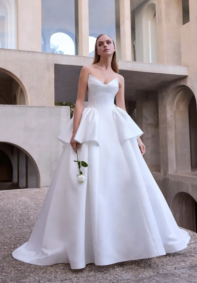 morilee-ariadne-brautkleid-tr-gerlose-satin-a-linie-mit-r-schen-peplum image 1