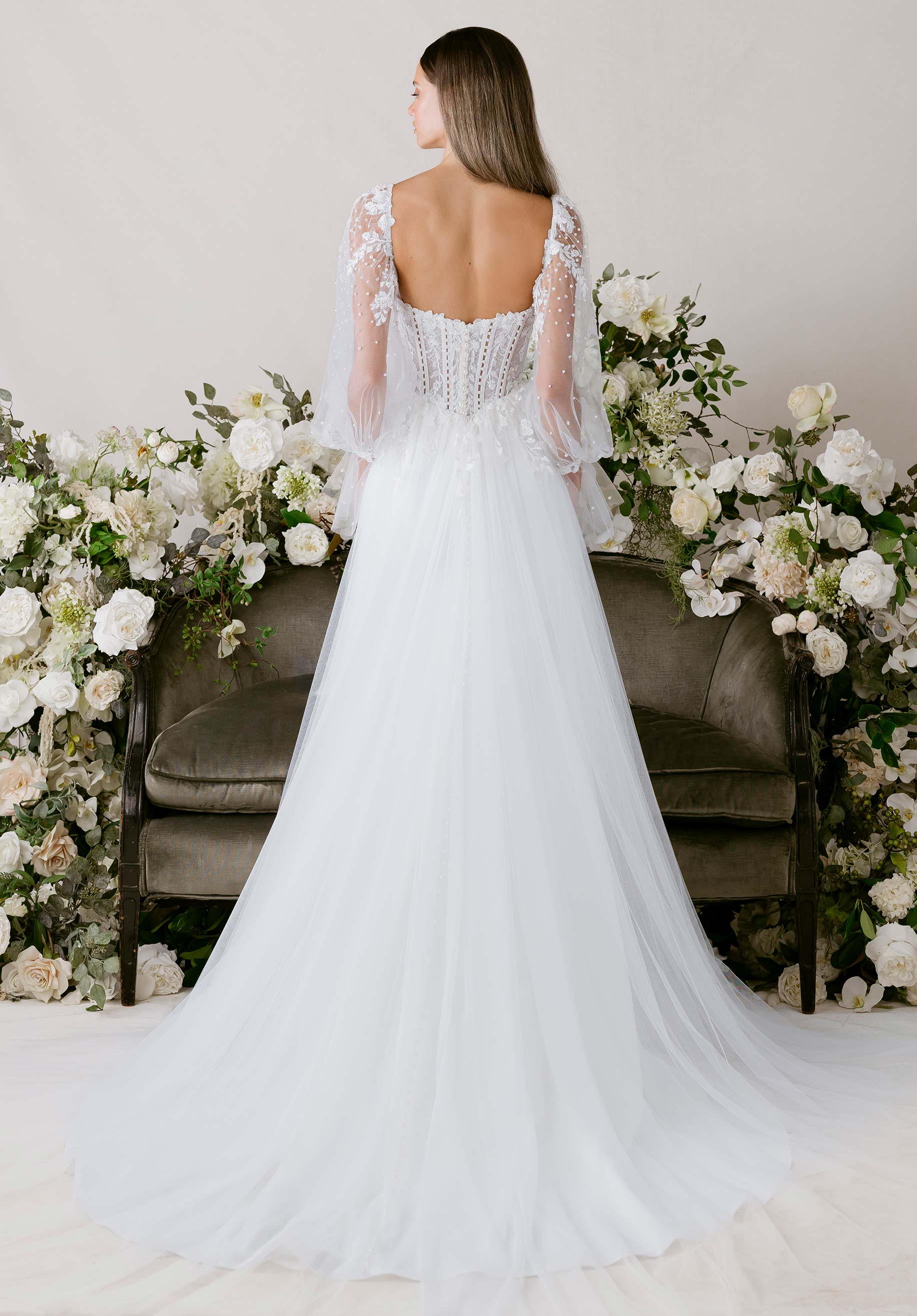 morilee-clara-brautkleid-fit-flare-sweetheart-mit-t-ll-berrock-und-rmeln image 5