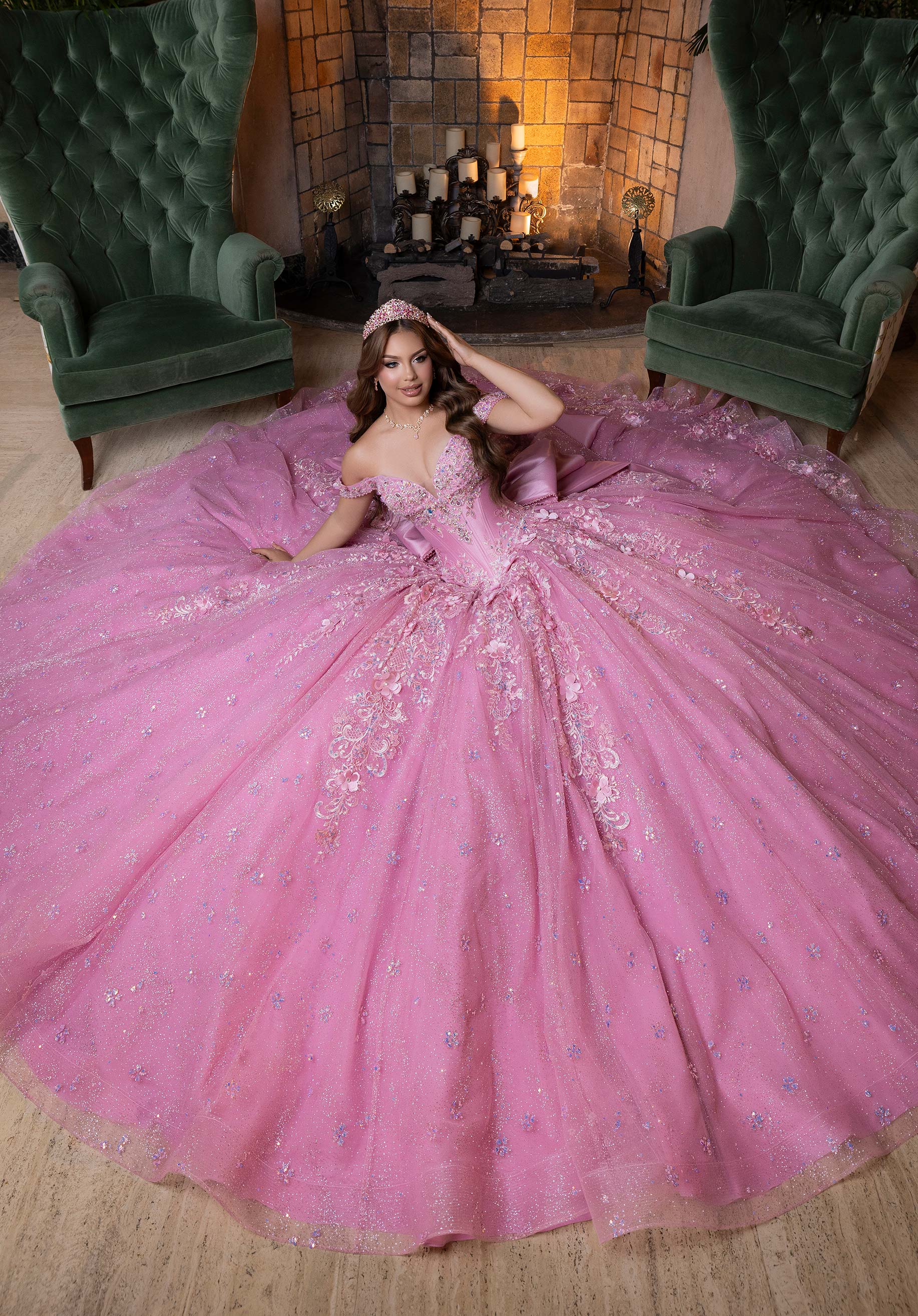 morilee-vizcaya-bibiana-quincea-era-ballkleid-satin-glitzer-t-ll image 3
