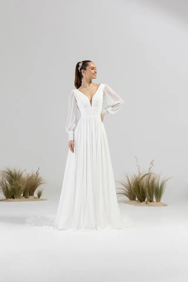 eglantine-lolita-brautkleid-ivory-wei-mit-rmeln-gr-34-54 image 1