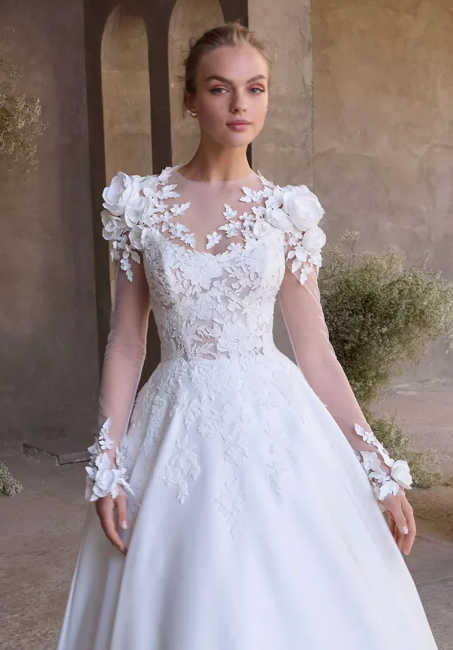 morilee-hand-cut-floral-tulle-t-shirt-braut-top image 1