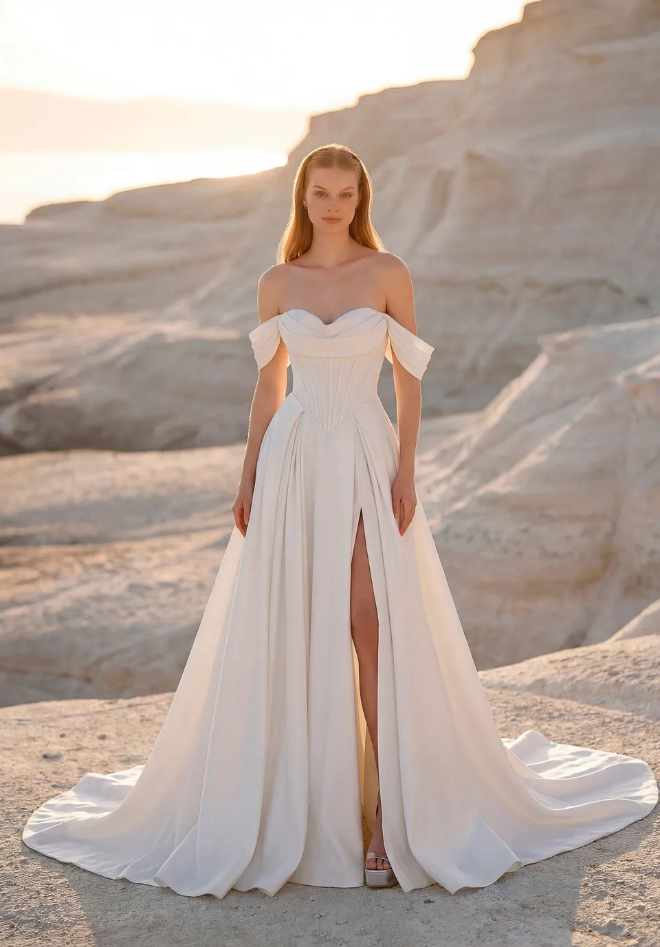 morilee-tobi-satin-a-linie-brautkleid-mit-schlitz image 1