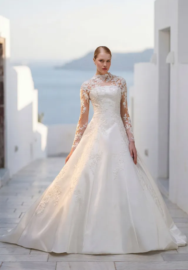 morilee-tovella-satin-ballkleid-brautkleid image 1