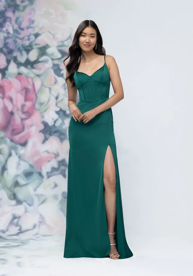 morilee-luxe-satin-brautjungfernkleid-basque-taille-mit-st-bchen image 1