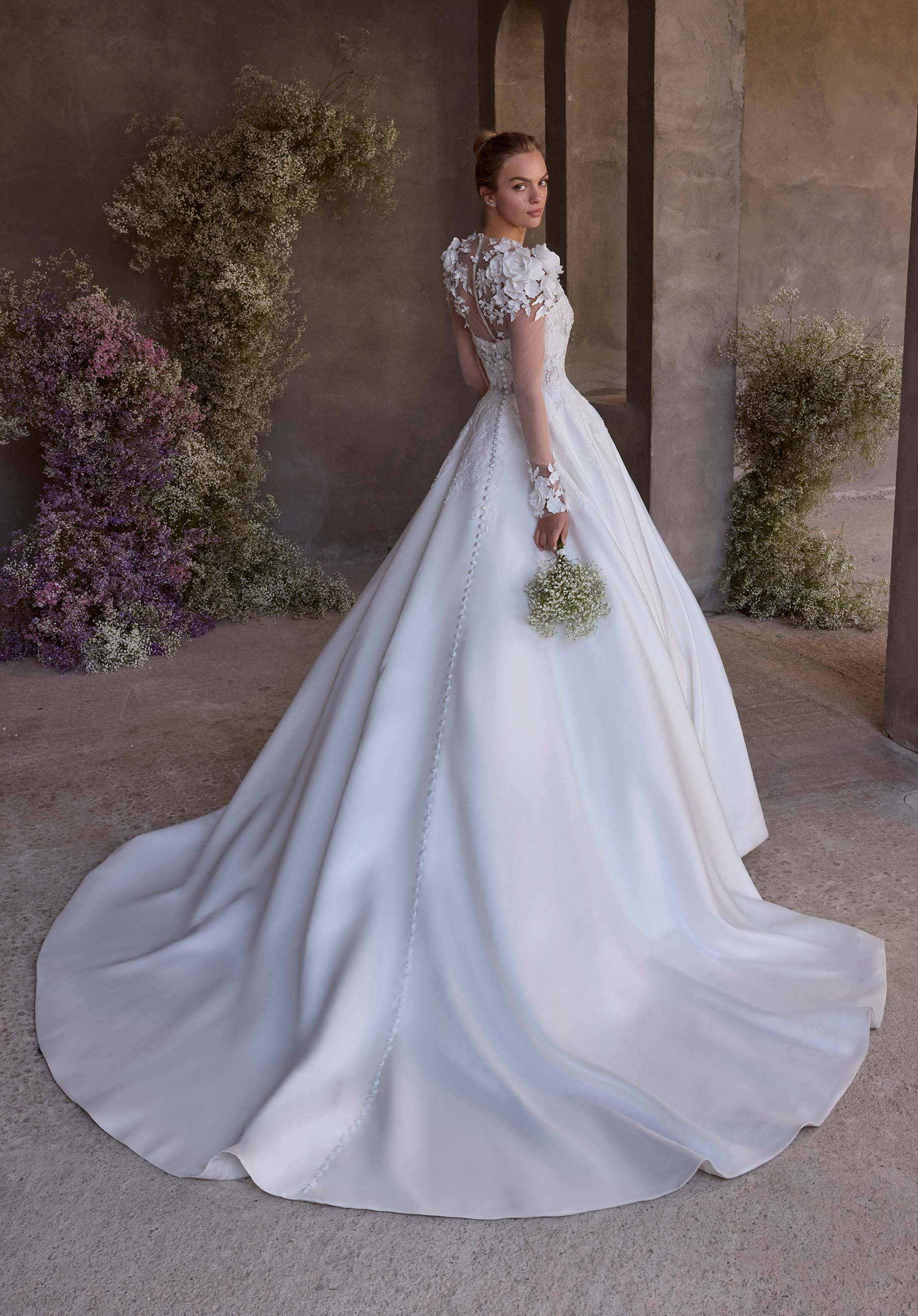 morilee-clio-brautkleid-ballkleid-spitze-satin-mit-3d-bl-te image 6