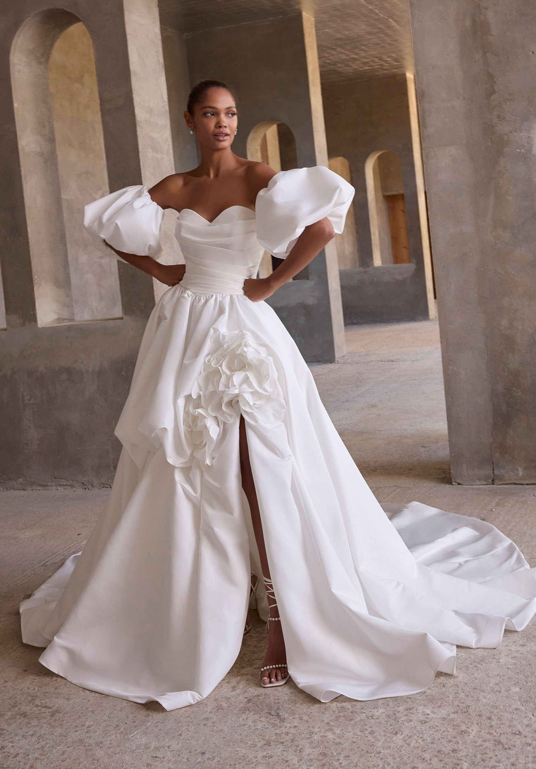 morilee-peplum-oberteil-taft-mit-bubble-saum image 1