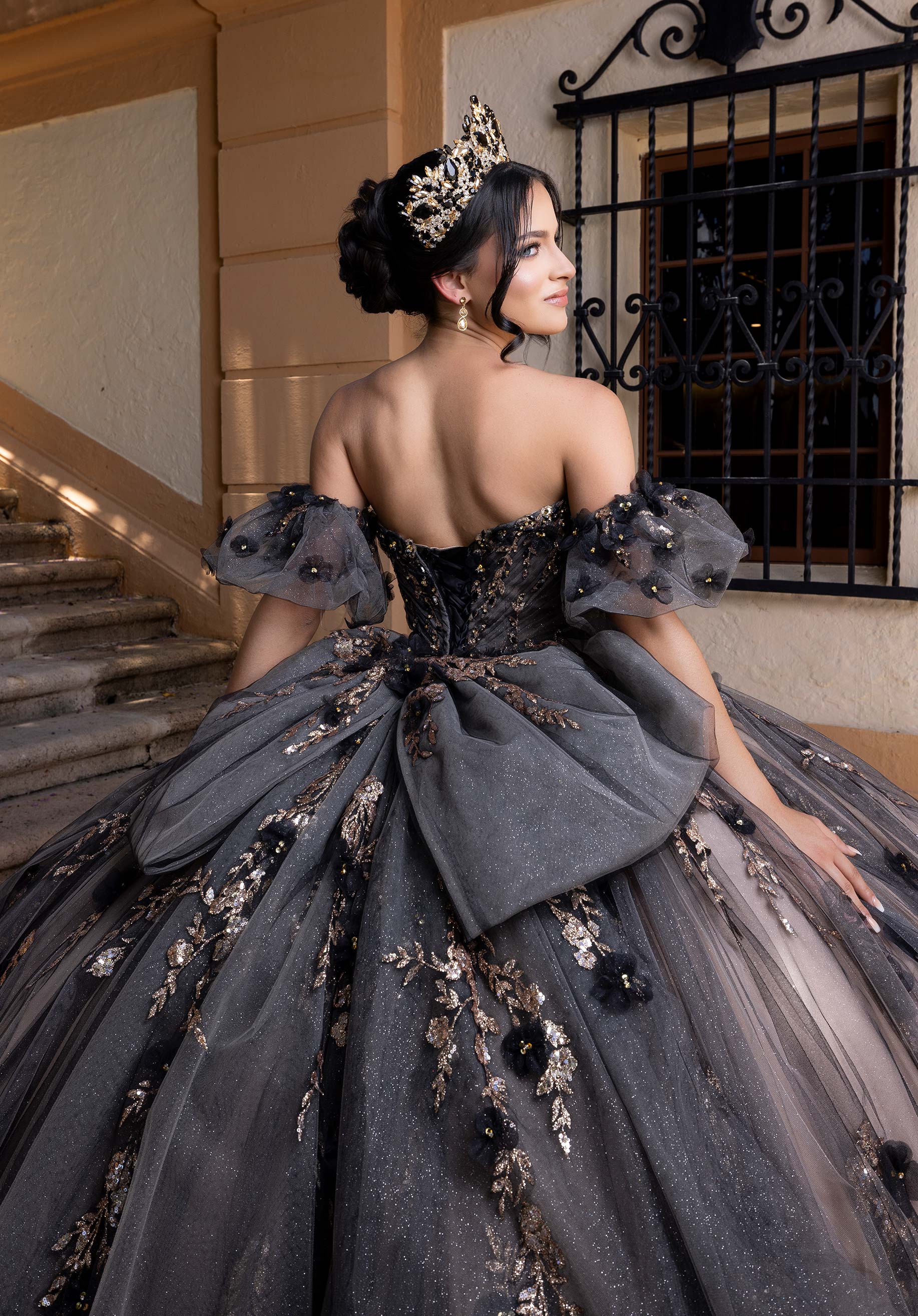 morilee-vizcaya-blair-quincea-era-kleid-mit-3d-bl-ten-und-puff-rmeln image 5