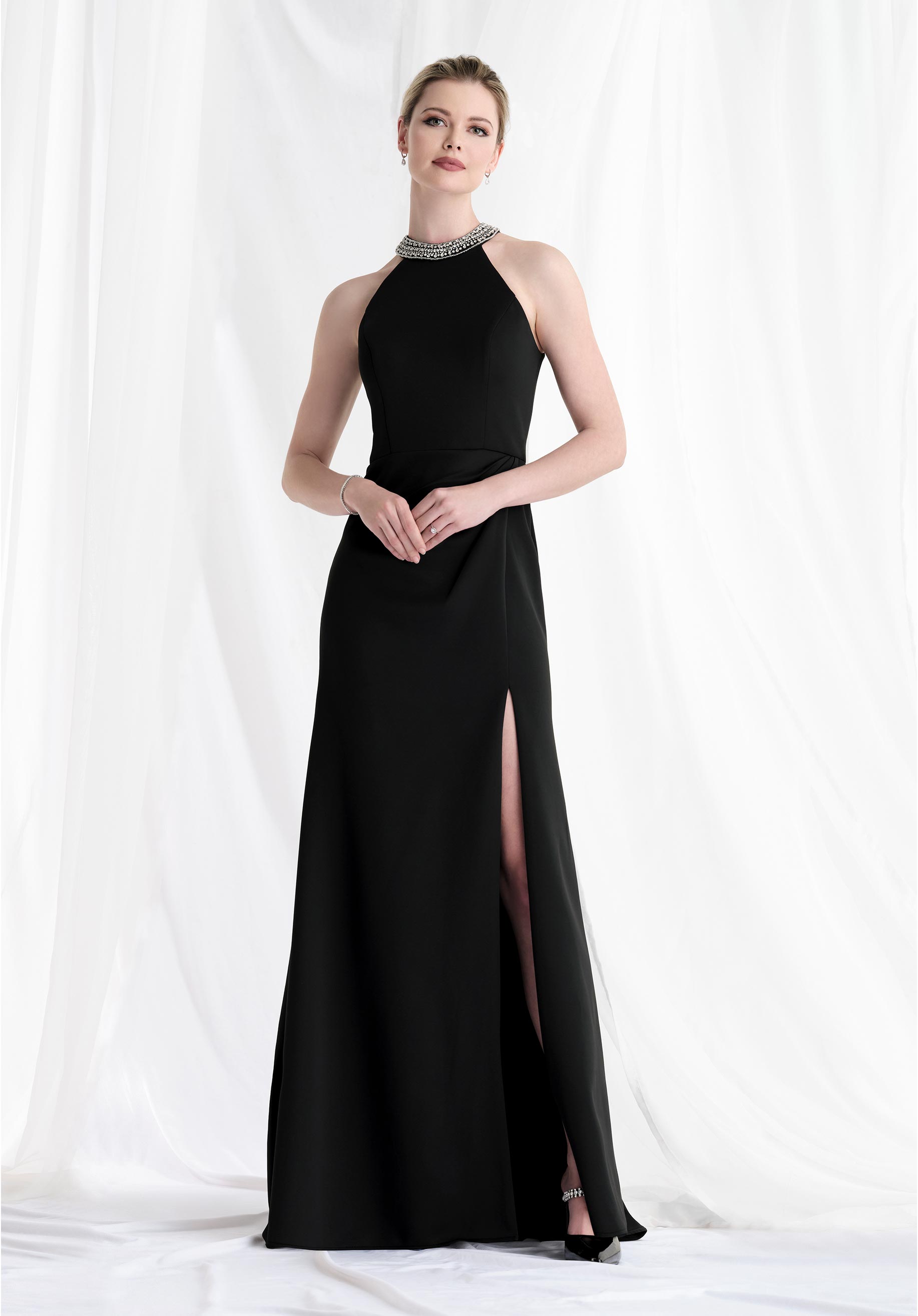 morilee-beaded-collar-halter-neck-fit-and-flare-abendkleid image 3