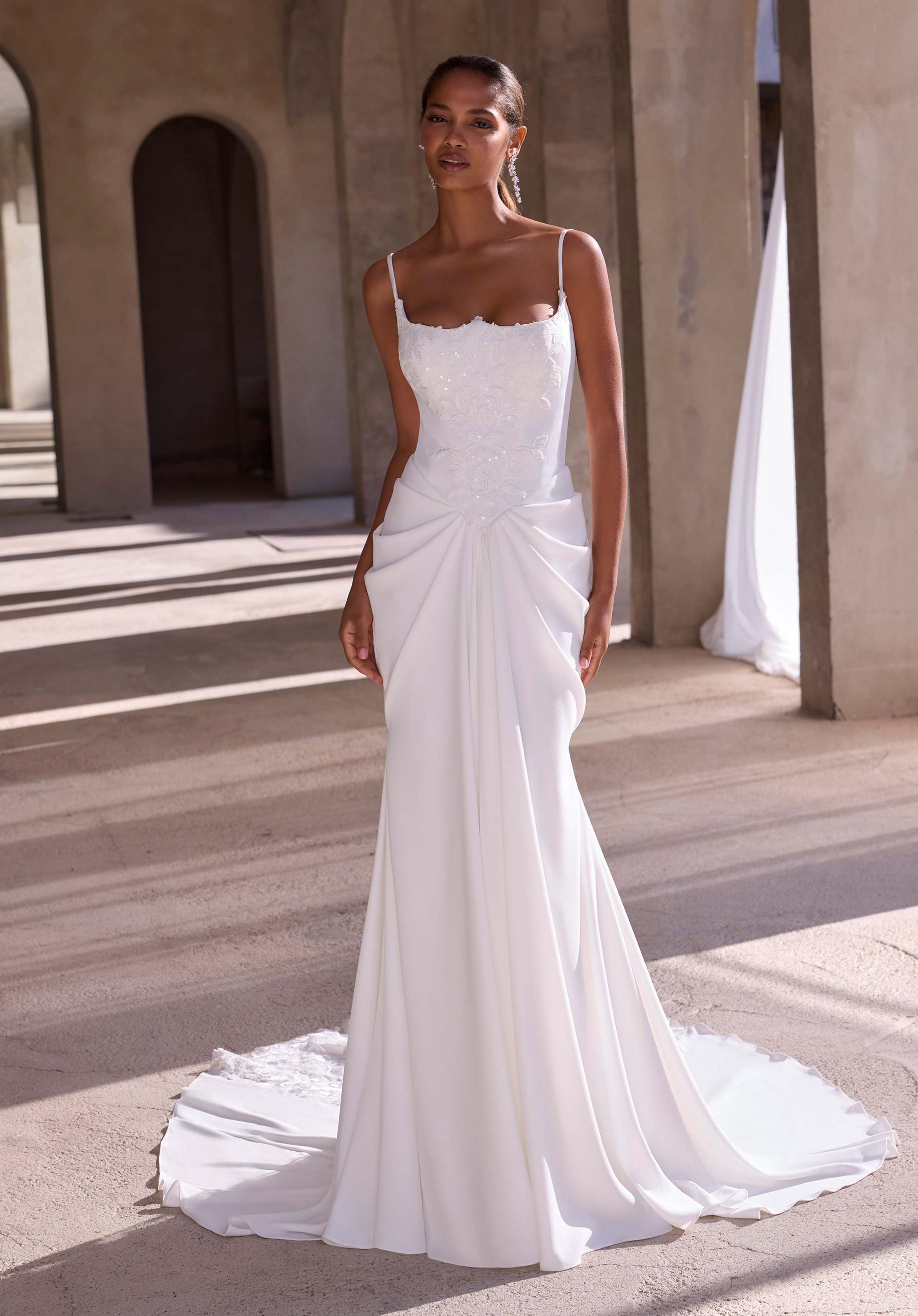 morilee-myka-crepe-brautkleid-fit-and-flare-mit-rmeln image 3