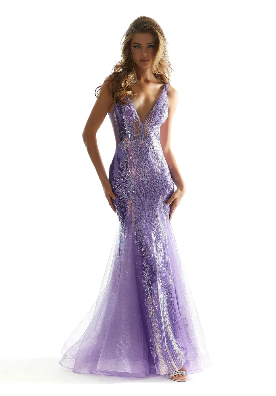 morilee-patterned-sequin-mermaid-promkleid image 1