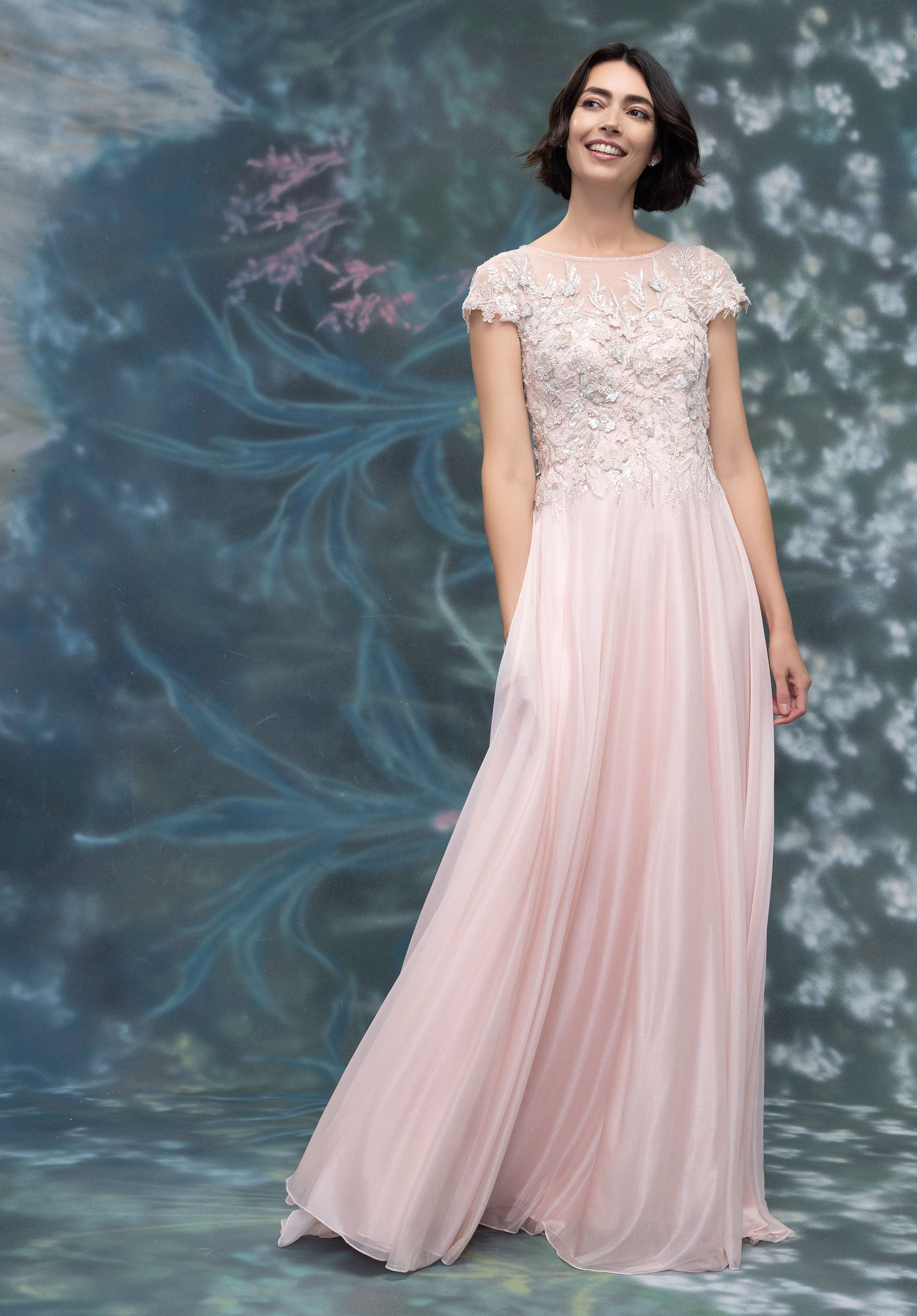 morilee-3d-floral-crystal-shimmer-chiffon-abendkleid-a-linie image 1