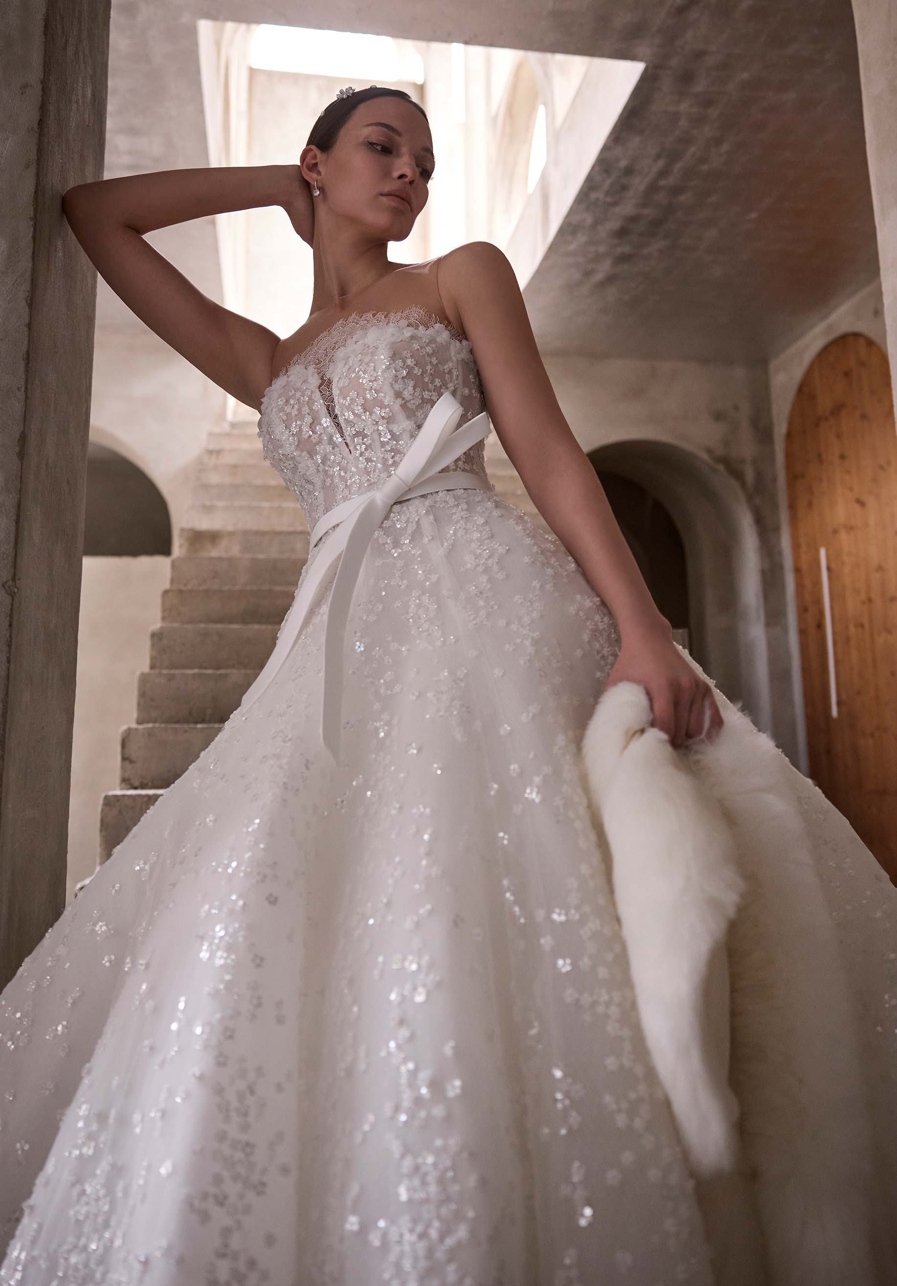 morilee-astraia-brautkleid-ballkleid-aus-t-ll-mit-spitze-und-schleife image 5