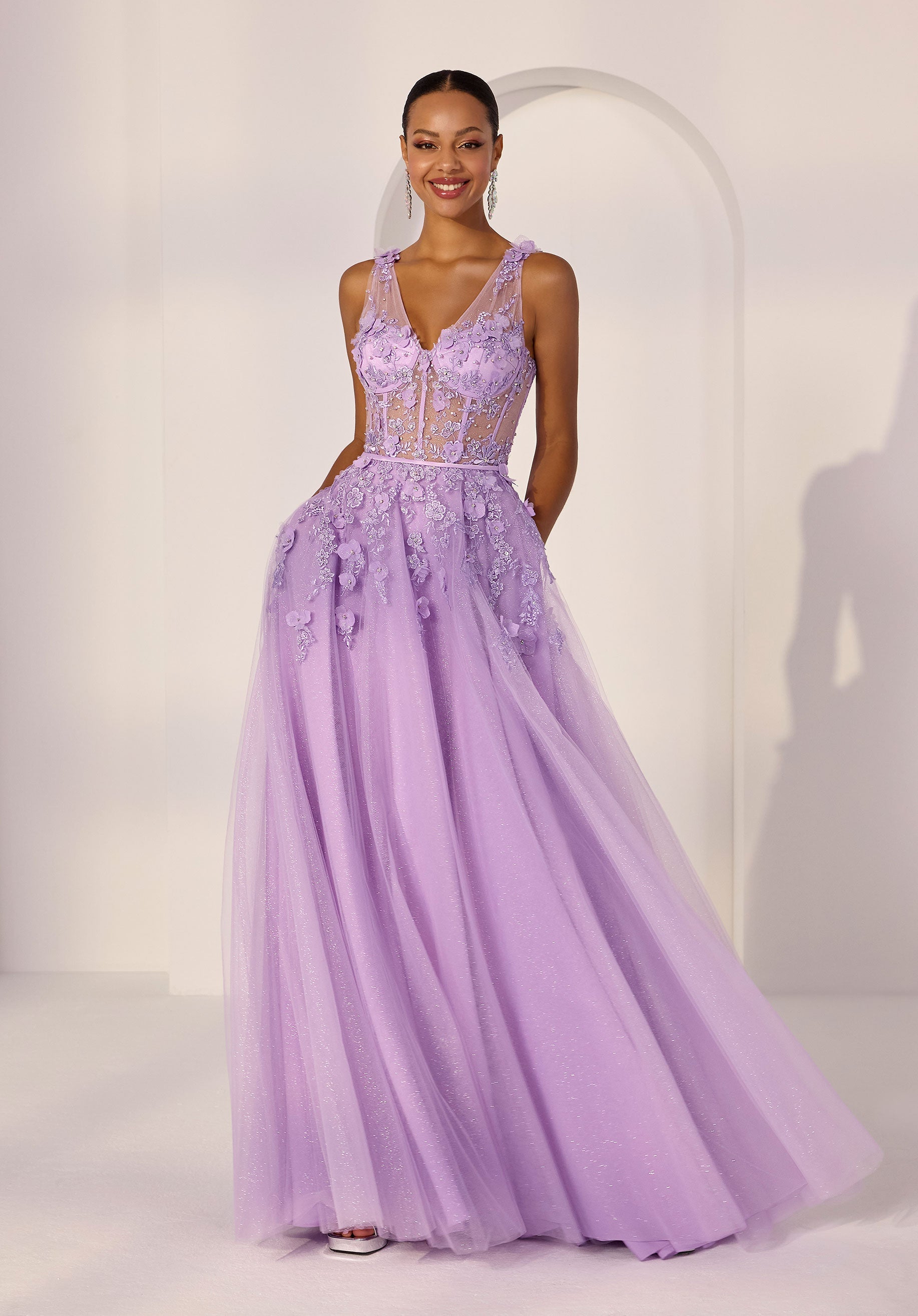 morilee-sheer-corset-3d-floral-a-line-partykleid image 1