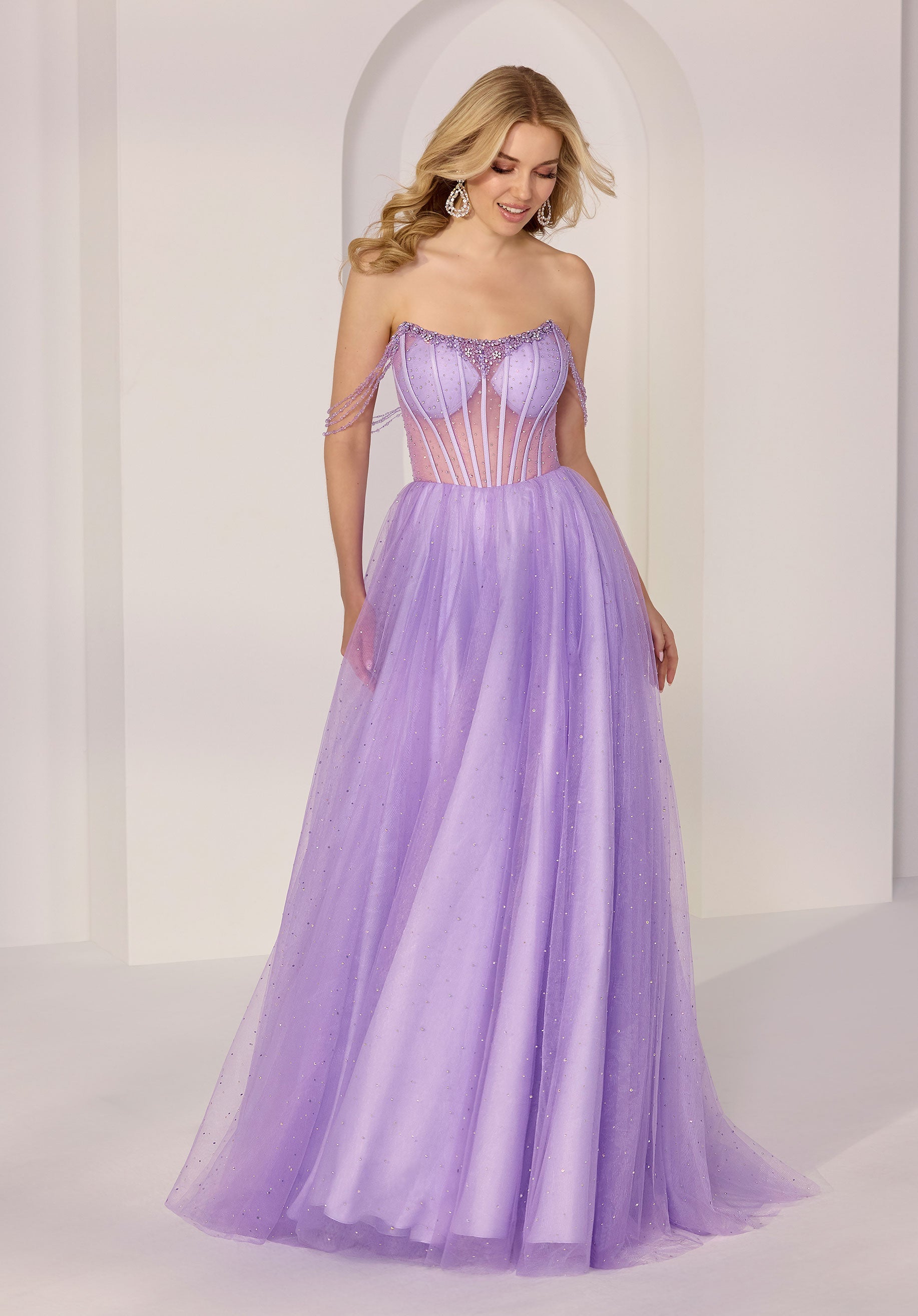 morilee-glitter-t-ll-partykleid-mit-perlen-corset image 2