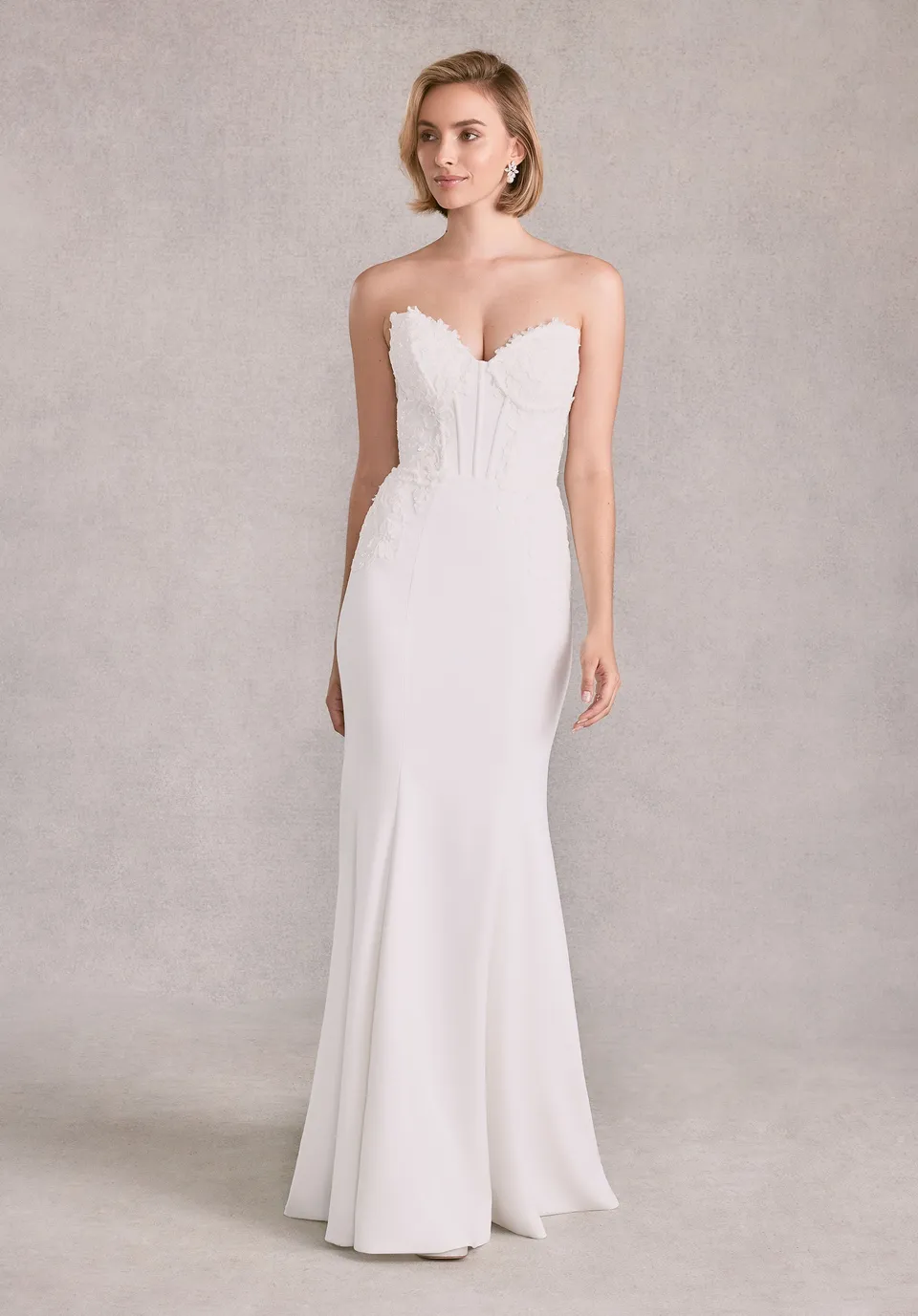 morilee-syrann-brautkleid-crepe-fit-flare-korsett-wildflower image 1