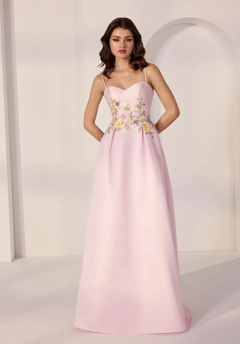 morilee-mikado-floral-a-linien-partykleid image 1