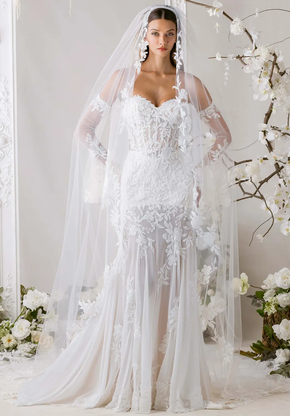 morilee-baila-brautkleid-fit-flare-mit-abnehmbaren-t-ll-rmeln image 1