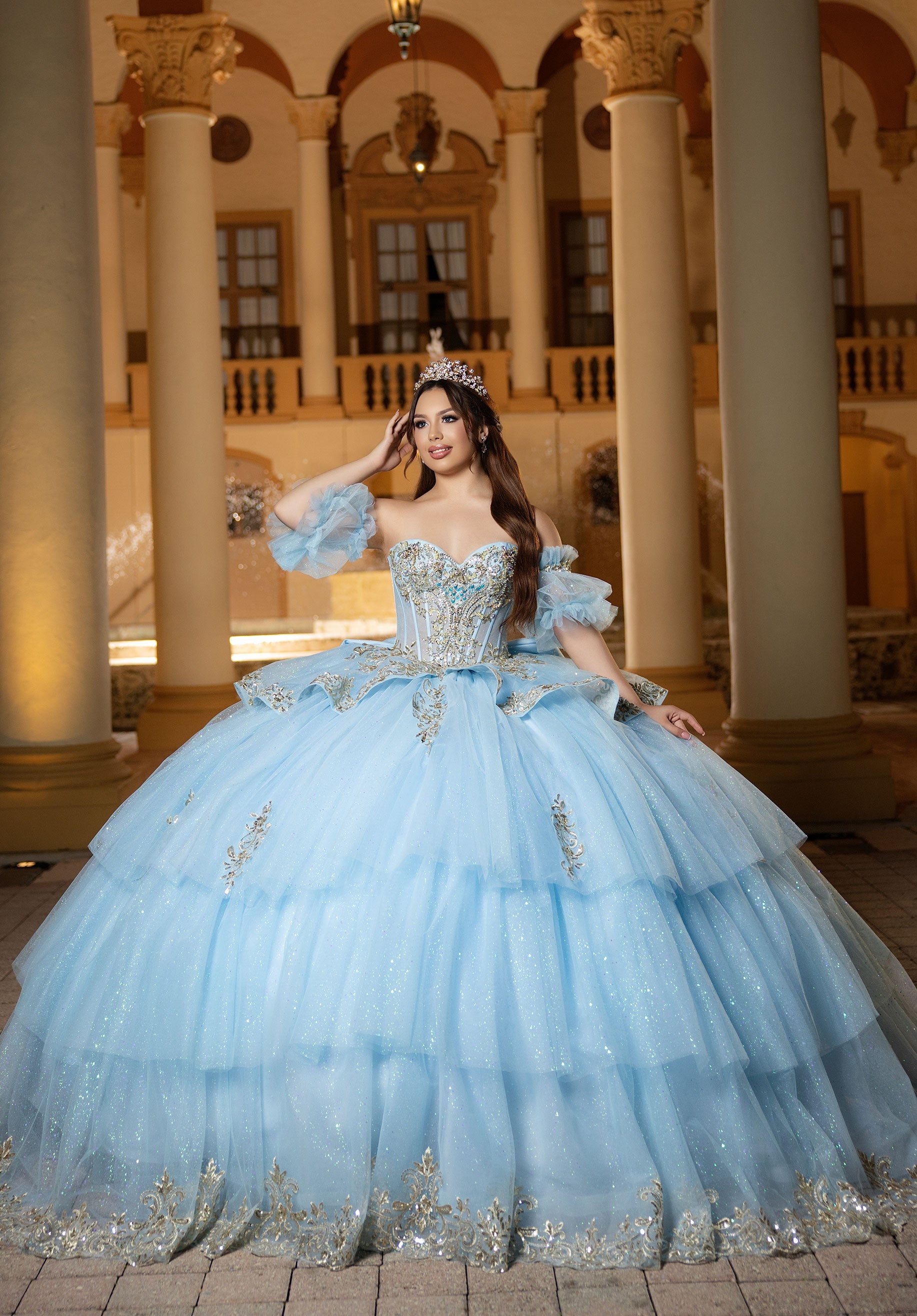 morilee-candice-quincea-era-kleid-corsagen-ballkleid-mit-t-ll-und-puff-rmeln image 8