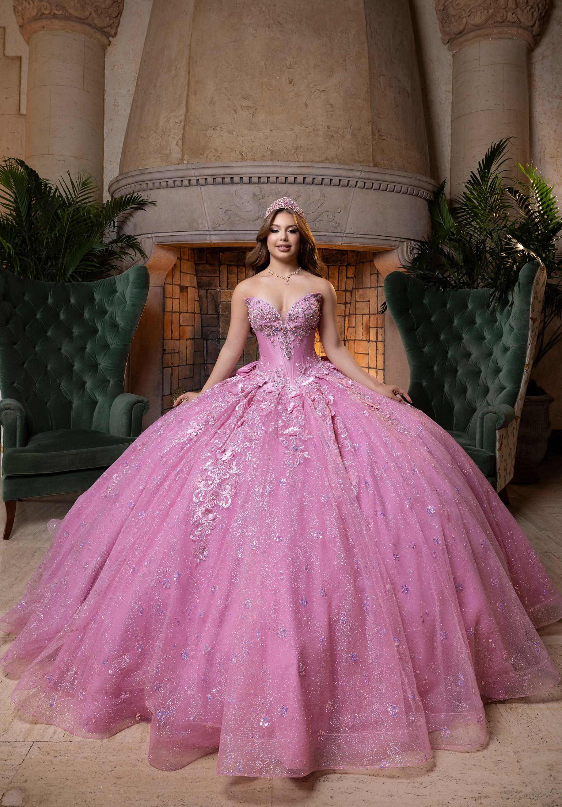 morilee-vizcaya-bibiana-quincea-era-ballkleid-satin-glitzer-t-ll image 1